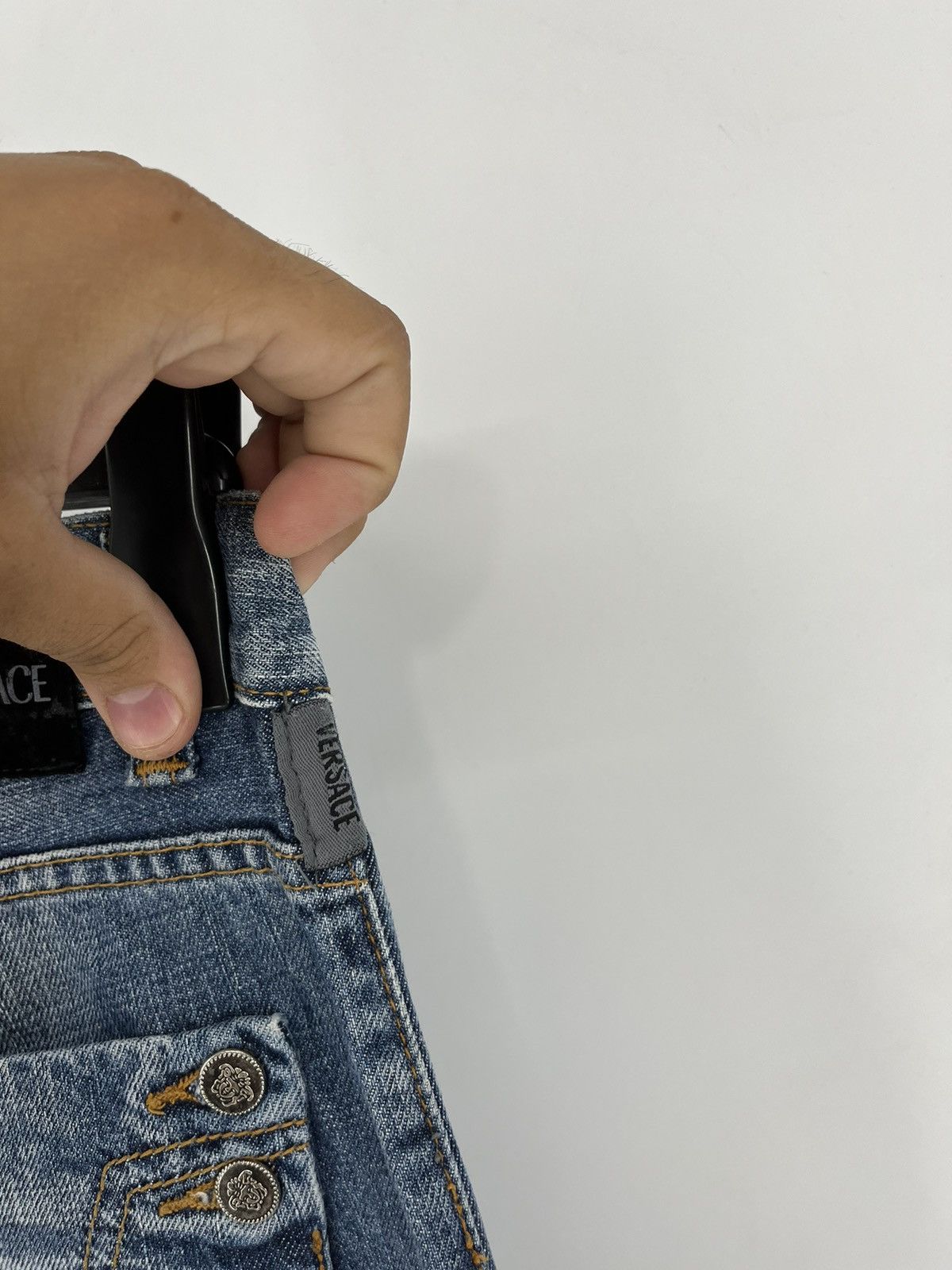 Versace × Versace Jeans Couture Vintage Versace Jeans Couture Blue Denim Jeans Pants Size US 33 - 17 Thumbnail