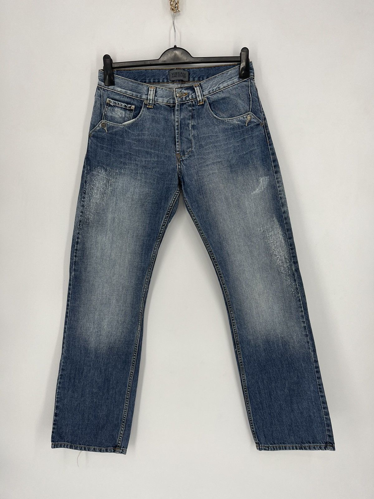Versace × Versace Jeans Couture Vintage Versace Jeans Couture Blue Denim Jeans Pants Size US 33 - 1 Thumbnail