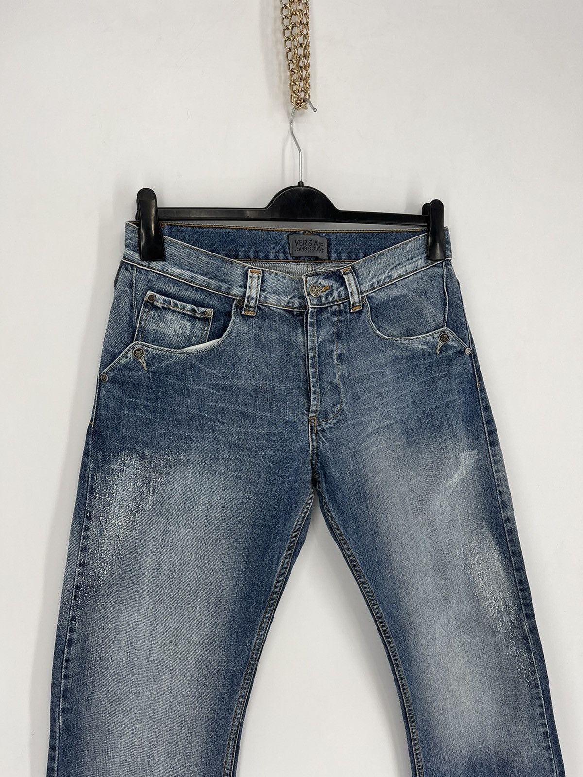 Versace × Versace Jeans Couture Vintage Versace Jeans Couture Blue Denim Jeans Pants Size US 33 - 3 Thumbnail