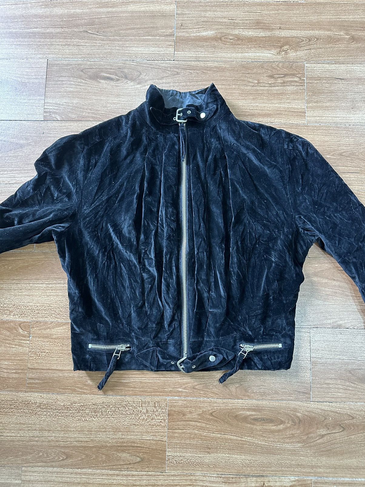 Vintage JEAN PAUL GAULTIER HOMME velvet jacket cropped style Denim Jackets