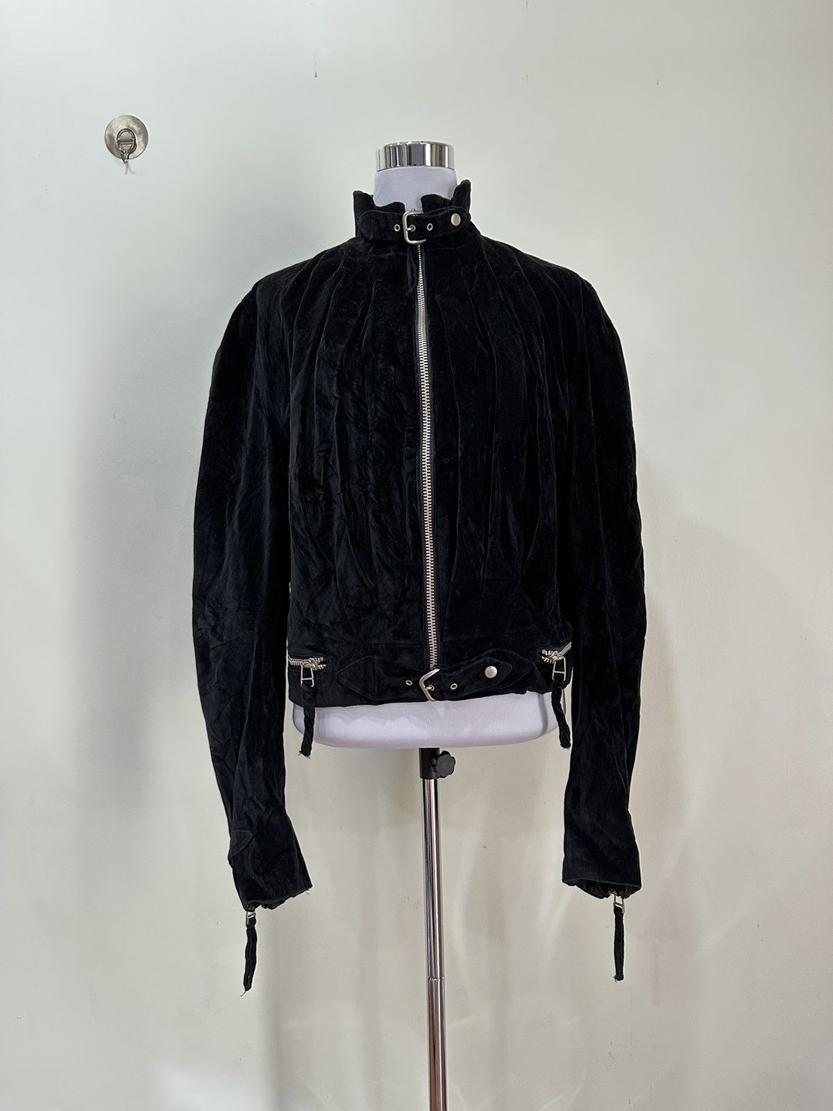 Vintage JEAN PAUL GAULTIER HOMME velvet jacket cropped style Denim Jackets