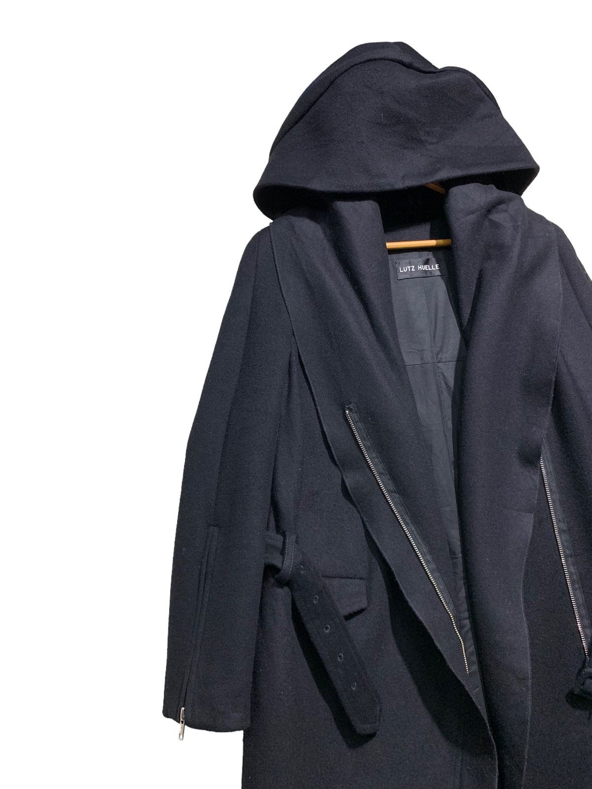 Other 🔥LUTZ HUELLE F/W20 WOOL HOODIE TRENCH COAT Size XS / US 0-2 / IT 36-38 - 3 Thumbnail