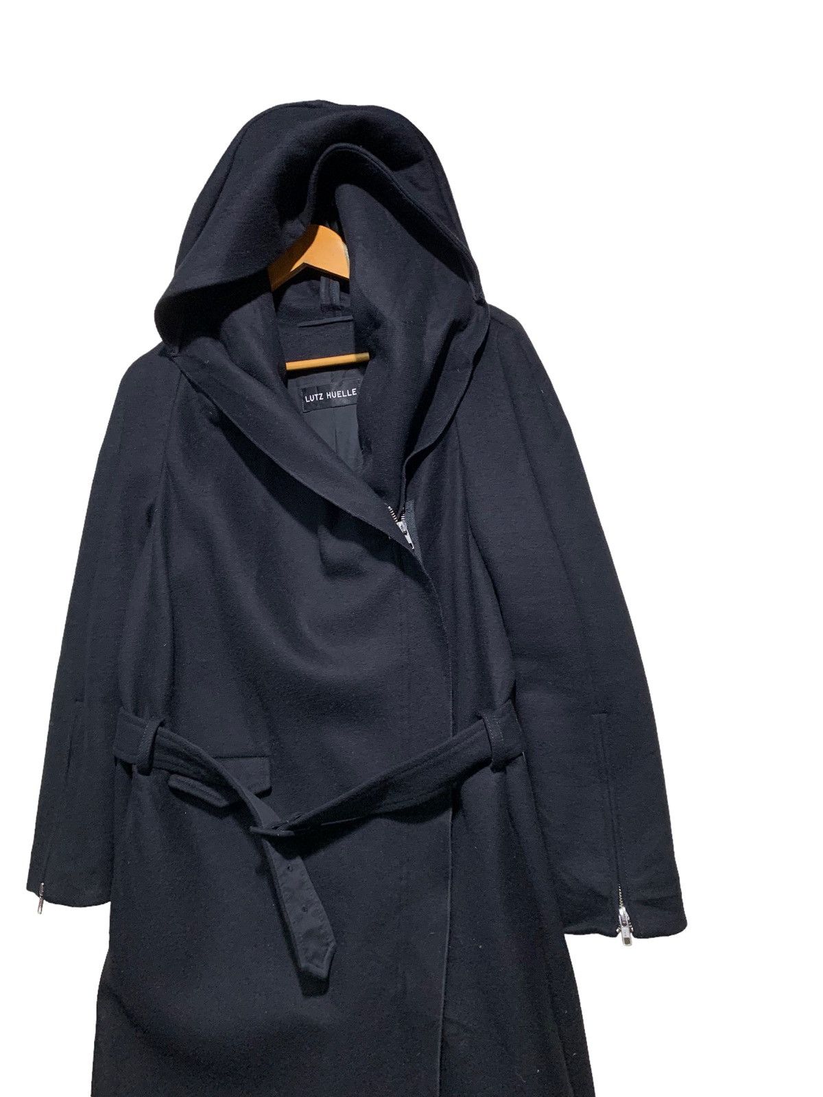 Other 🔥LUTZ HUELLE F/W20 WOOL HOODIE TRENCH COAT Size XS / US 0-2 / IT 36-38 - 6 Thumbnail