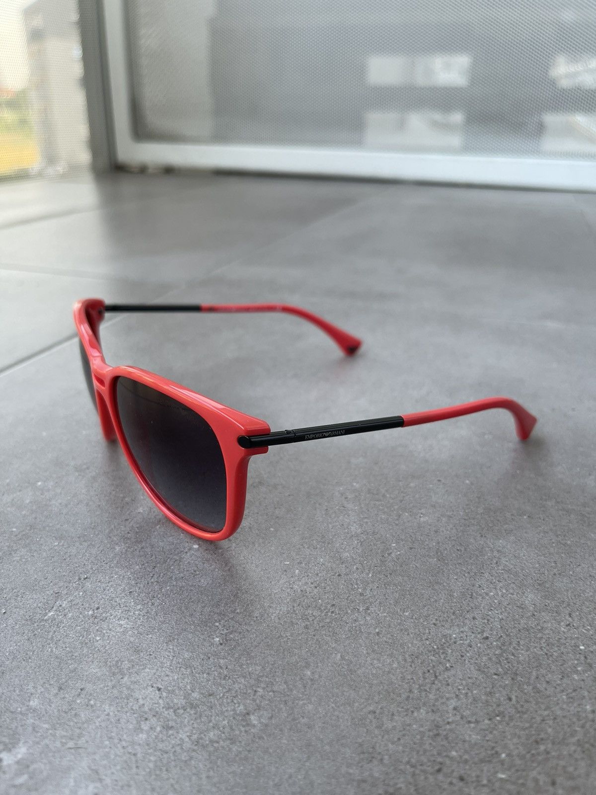 Armani × Emporio Armani × Giorgio Armani Emporio Armani EA4006 5077/8G Red Black Cat Eyes Sunglasses Size ONE SIZE - 4 Thumbnail