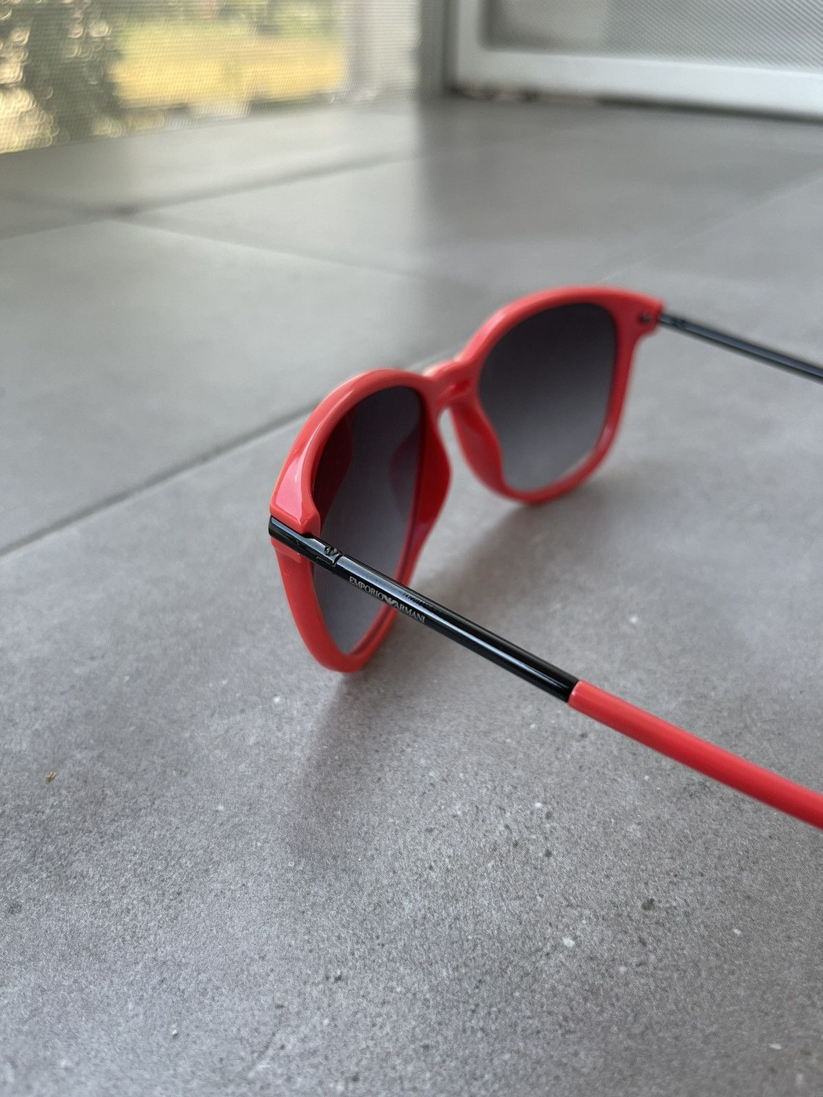 Armani × Emporio Armani × Giorgio Armani Emporio Armani EA4006 5077/8G Red Black Cat Eyes Sunglasses Size ONE SIZE - 5 Thumbnail