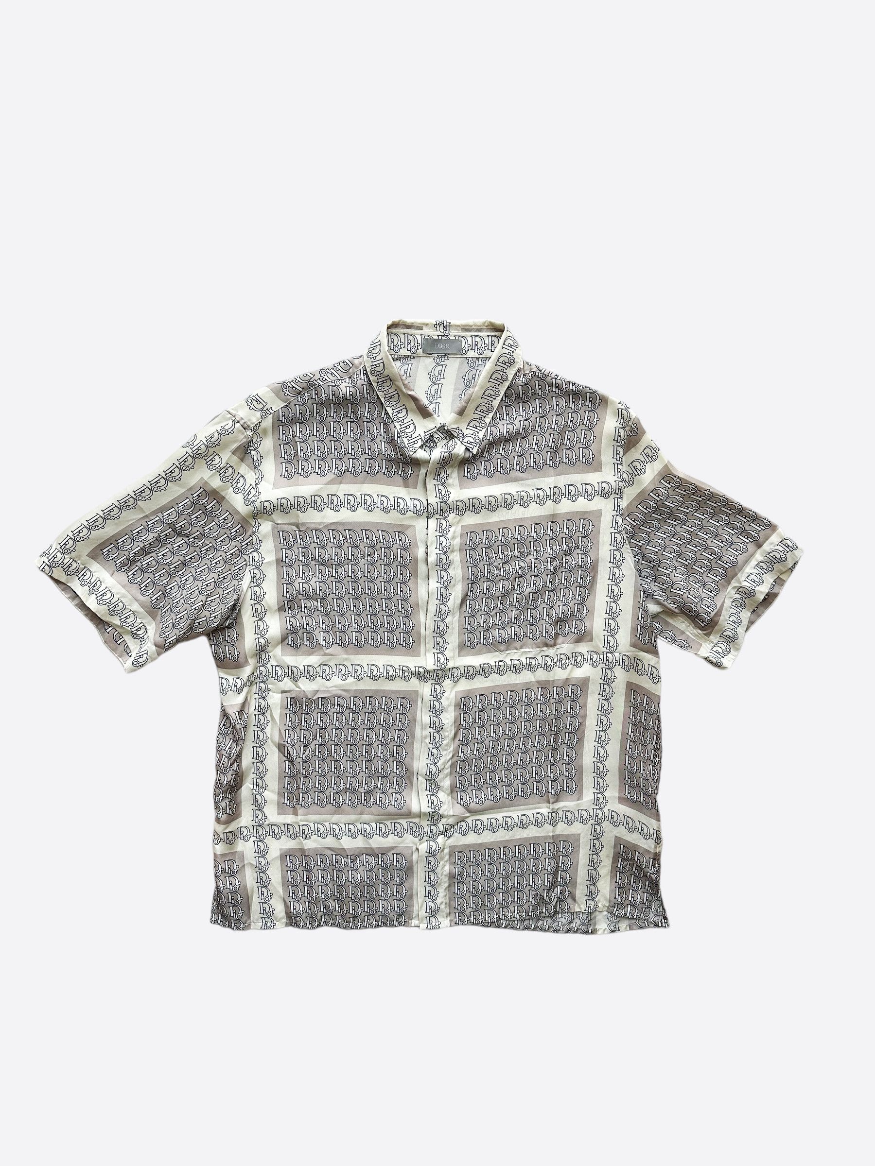 Dior Dior Oblique Silk Short Sleeve Button Up Shirt Size US M / EU 48-50 / 2 - 1 Thumbnail