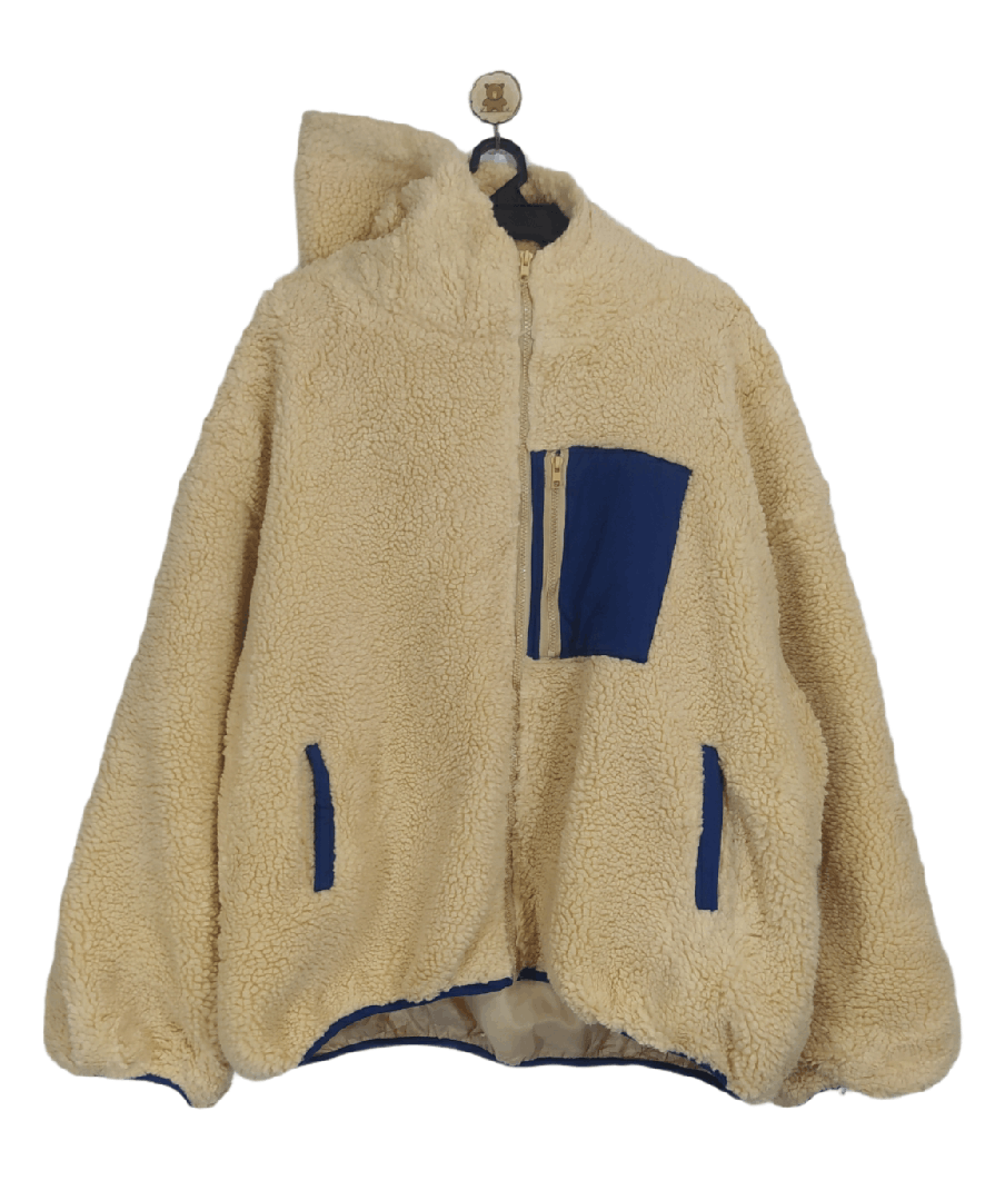 image of X Pile Fleece Sherpa Beggy Oversized in Cream, Men's (Size XL)