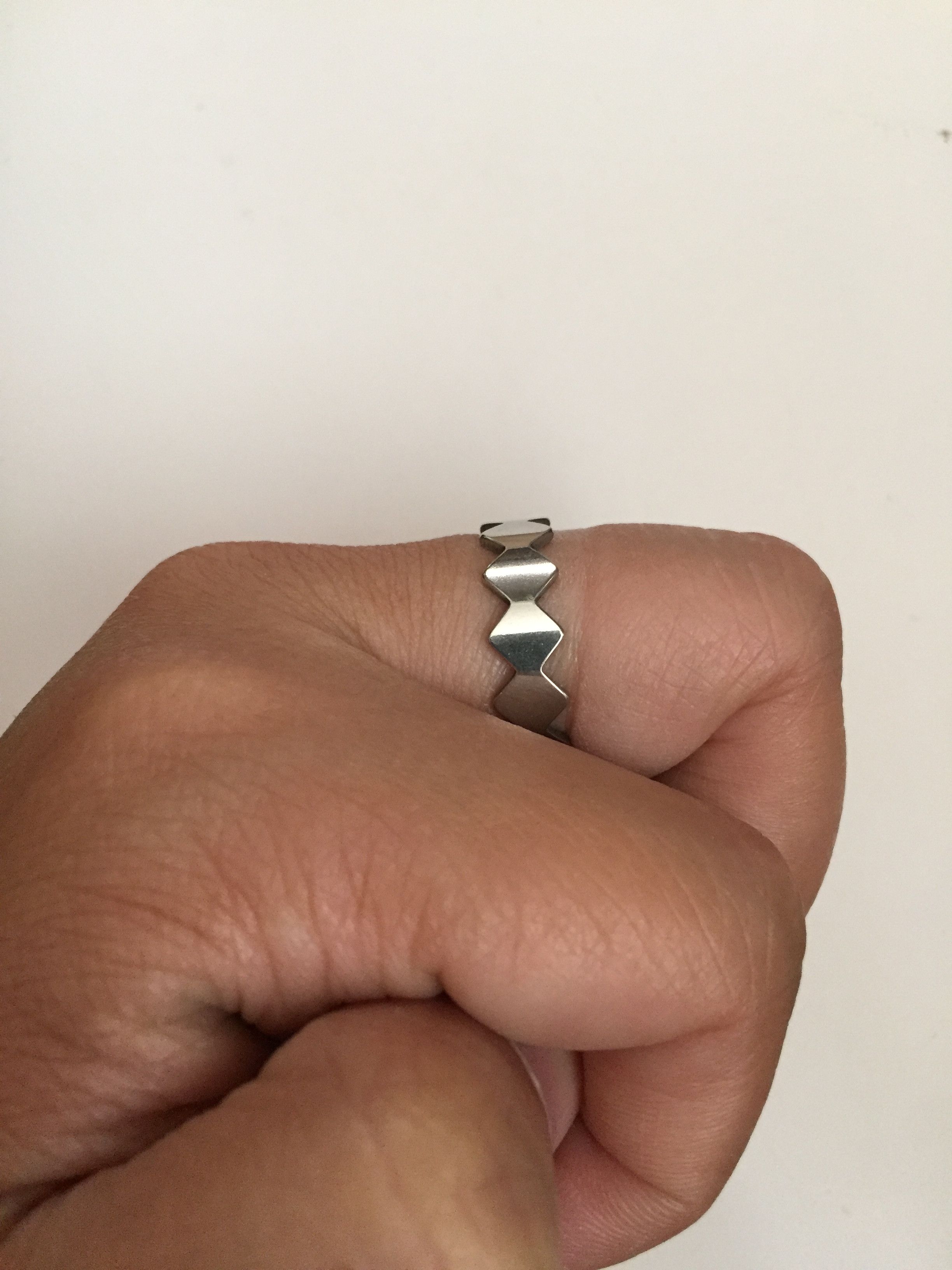 Jewelry Rhombus stainless steel ring - Size 8.5 Size ONE SIZE - 4 Thumbnail