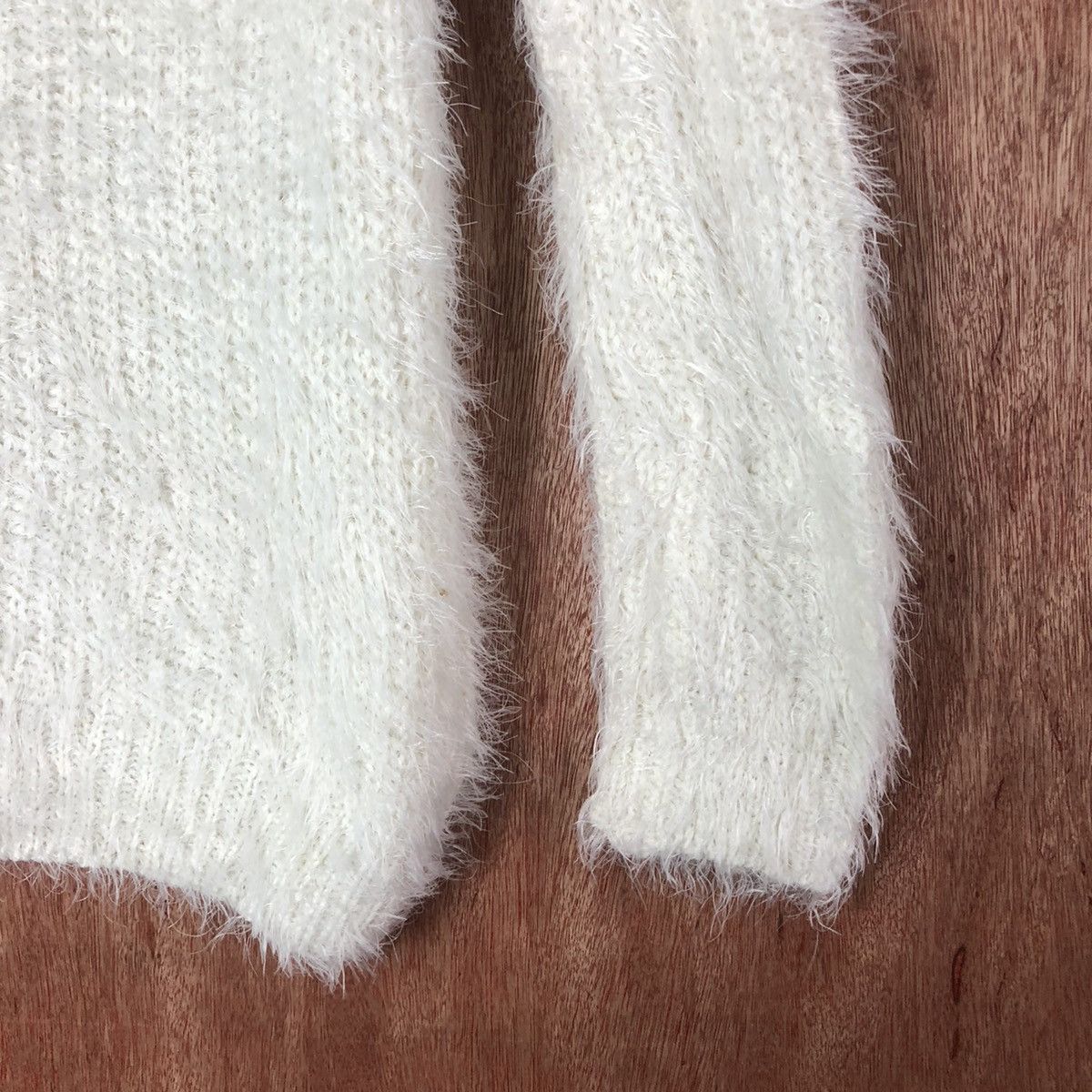 Hypebeast × Japanese Brand Pudding White Shag Shaggy Fur Mohair Knitwear #6583 Size M / US 6-8 / IT 42-44 - 11 Thumbnail