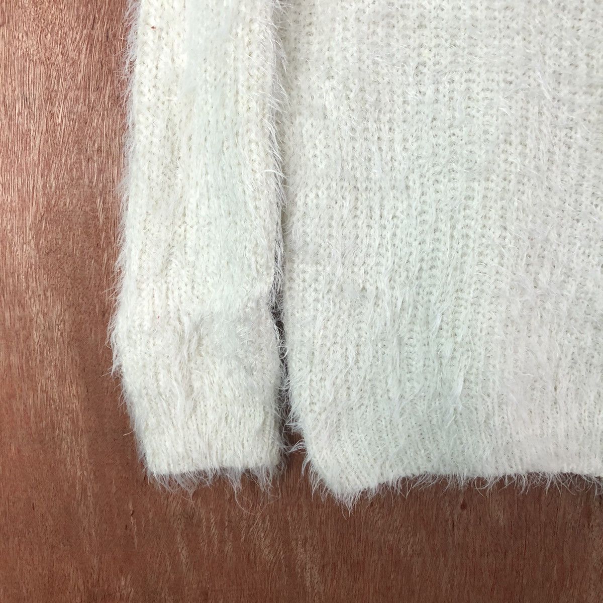 Hypebeast × Japanese Brand Pudding White Shag Shaggy Fur Mohair Knitwear #6583 Size M / US 6-8 / IT 42-44 - 10 Thumbnail