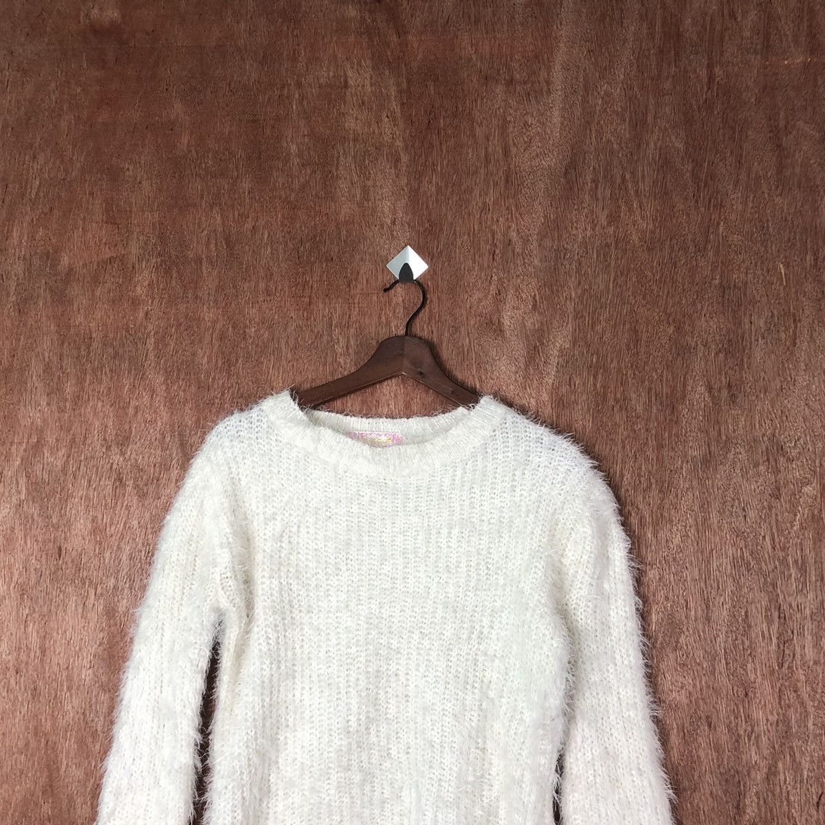 Hypebeast × Japanese Brand Pudding White Shag Shaggy Fur Mohair Knitwear #6583 Size M / US 6-8 / IT 42-44 - 6 Thumbnail