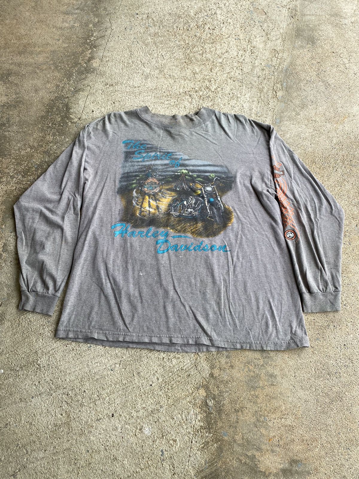 Harley Davidson × Vintage Vintage 90’s Harley Davidson Fun Wear Long sleeve Shirt Size US L / EU 52-54 / 3 - 1 Thumbnail