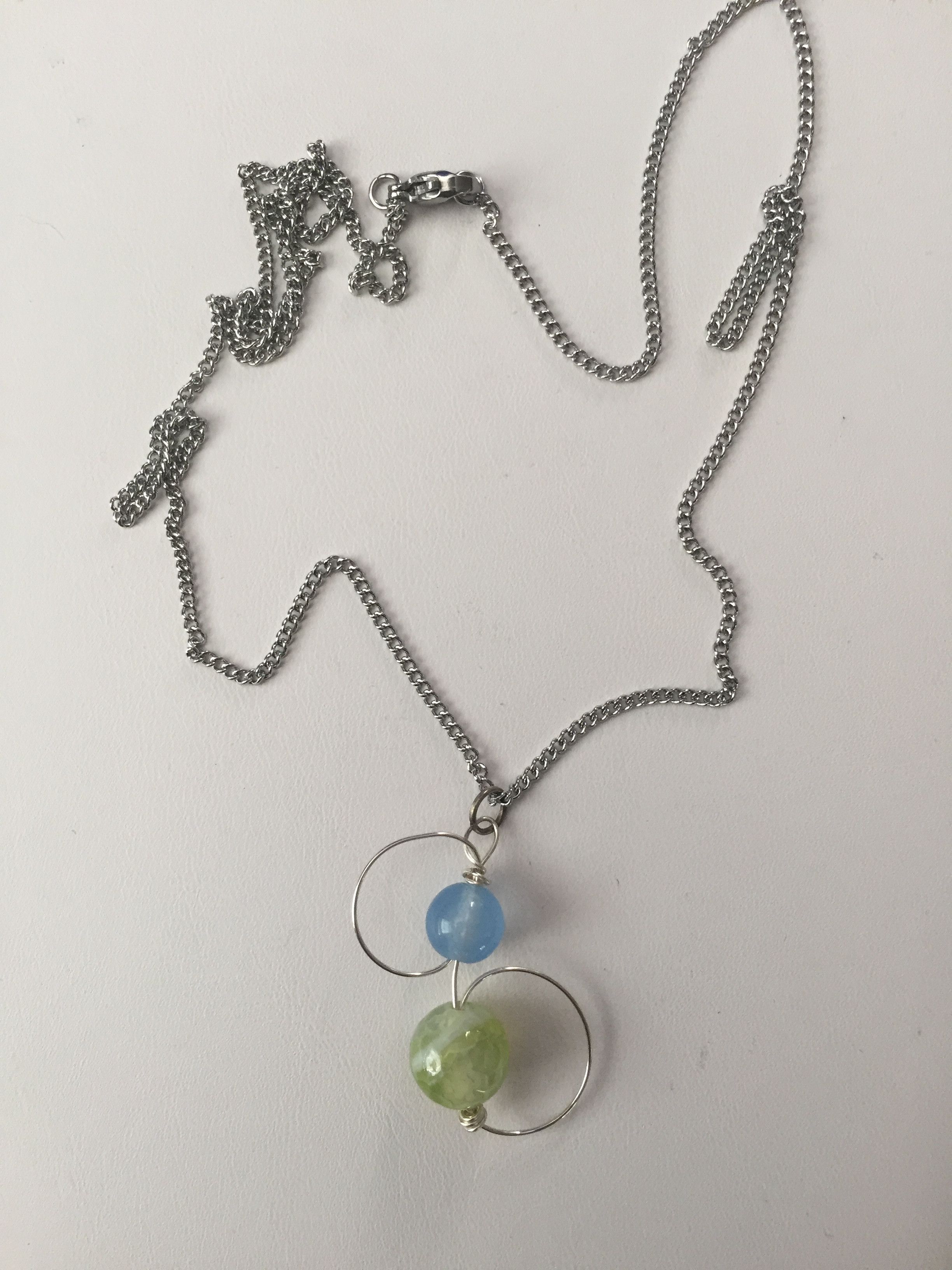 Designer Crystal Beads Stainless Steel Chain Necklace Size ONE SIZE - 1 Thumbnail