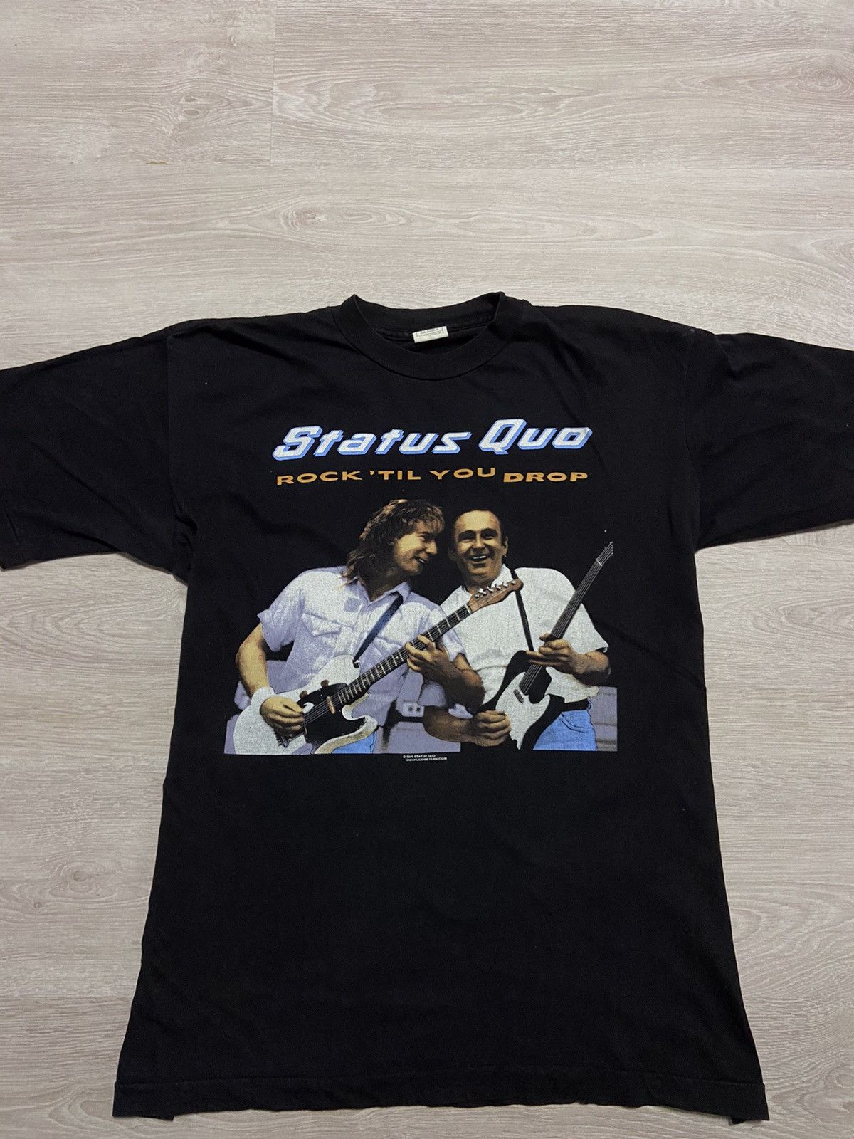 Band Tees Vintage 90’s Status Quo 1991 tour tee Rock Til you drop Size US XL / EU 56 / 4 - 2 Thumbnail