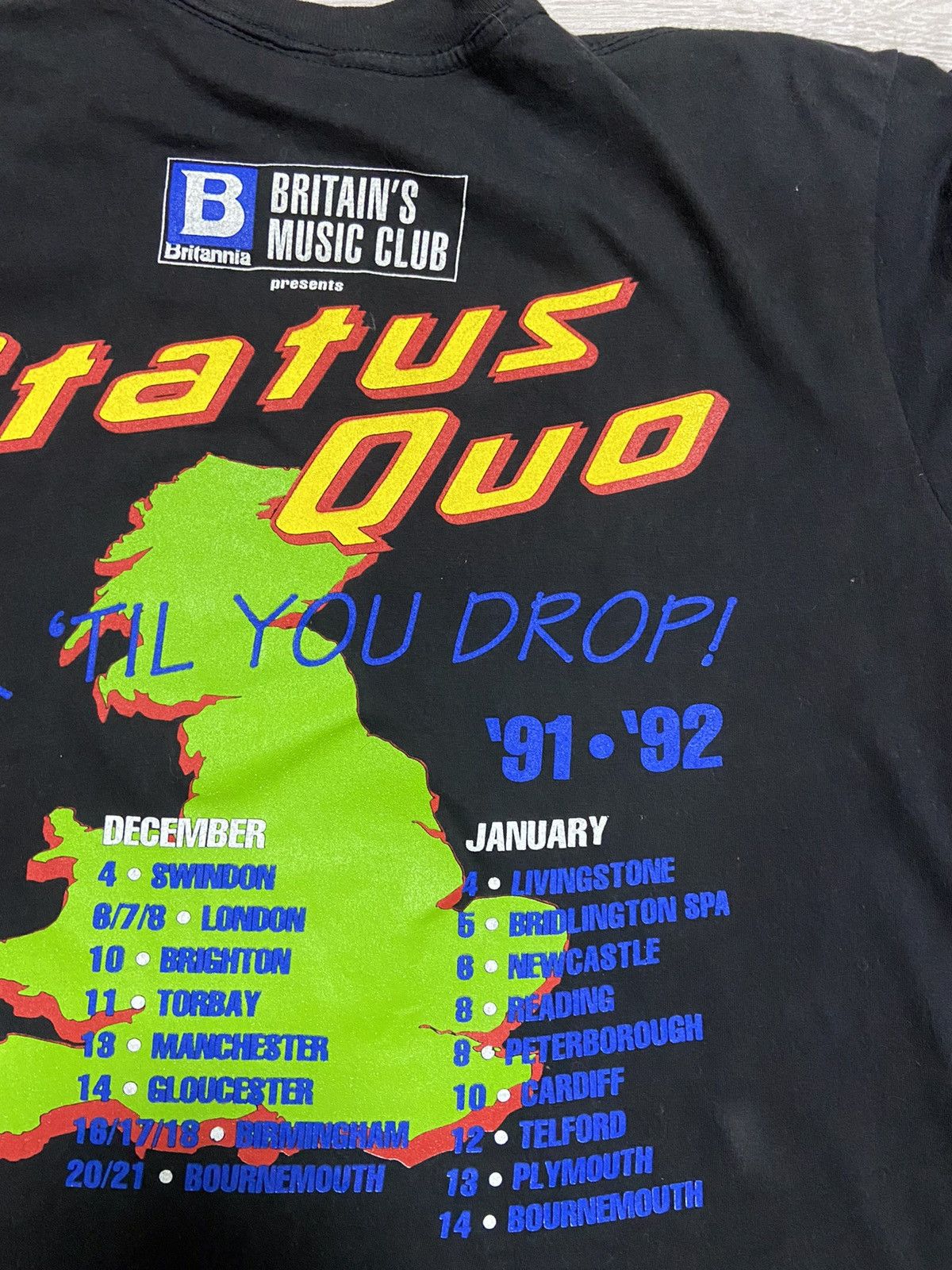 Band Tees Vintage 90’s Status Quo 1991 tour tee Rock Til you drop Size US XL / EU 56 / 4 - 13 Thumbnail