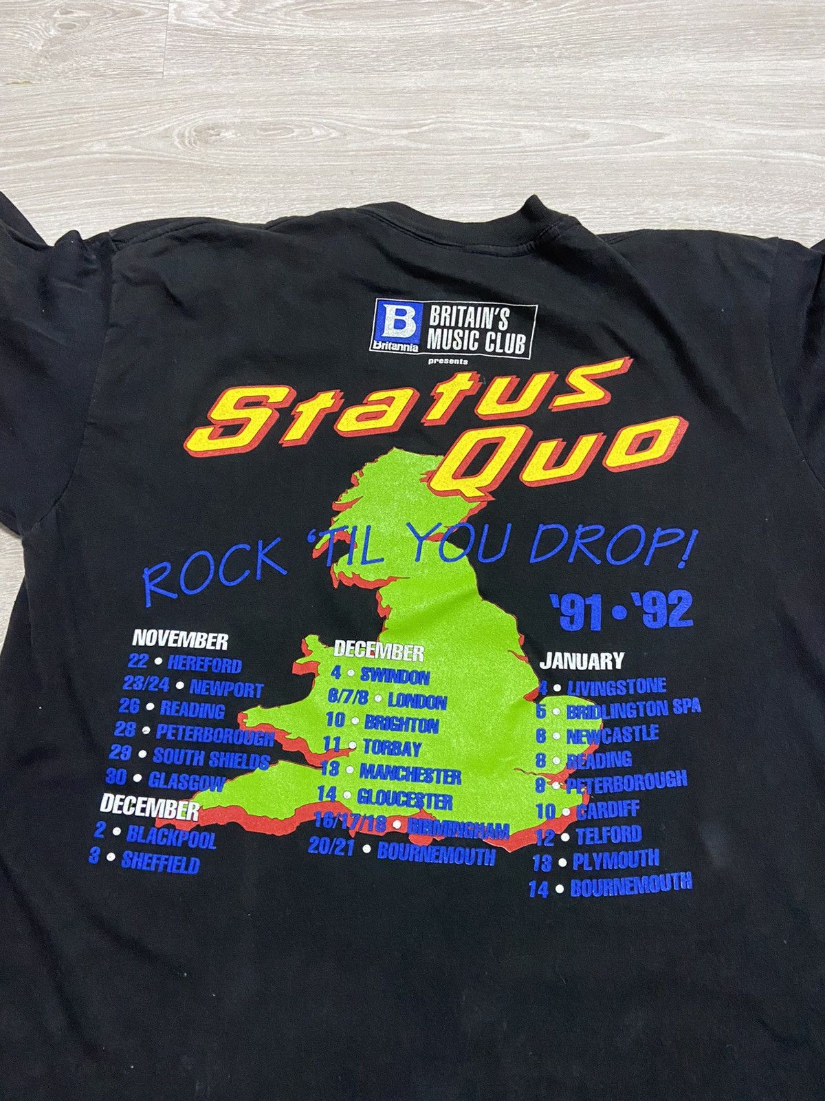 Band Tees Vintage 90’s Status Quo 1991 tour tee Rock Til you drop Size US XL / EU 56 / 4 - 14 Thumbnail
