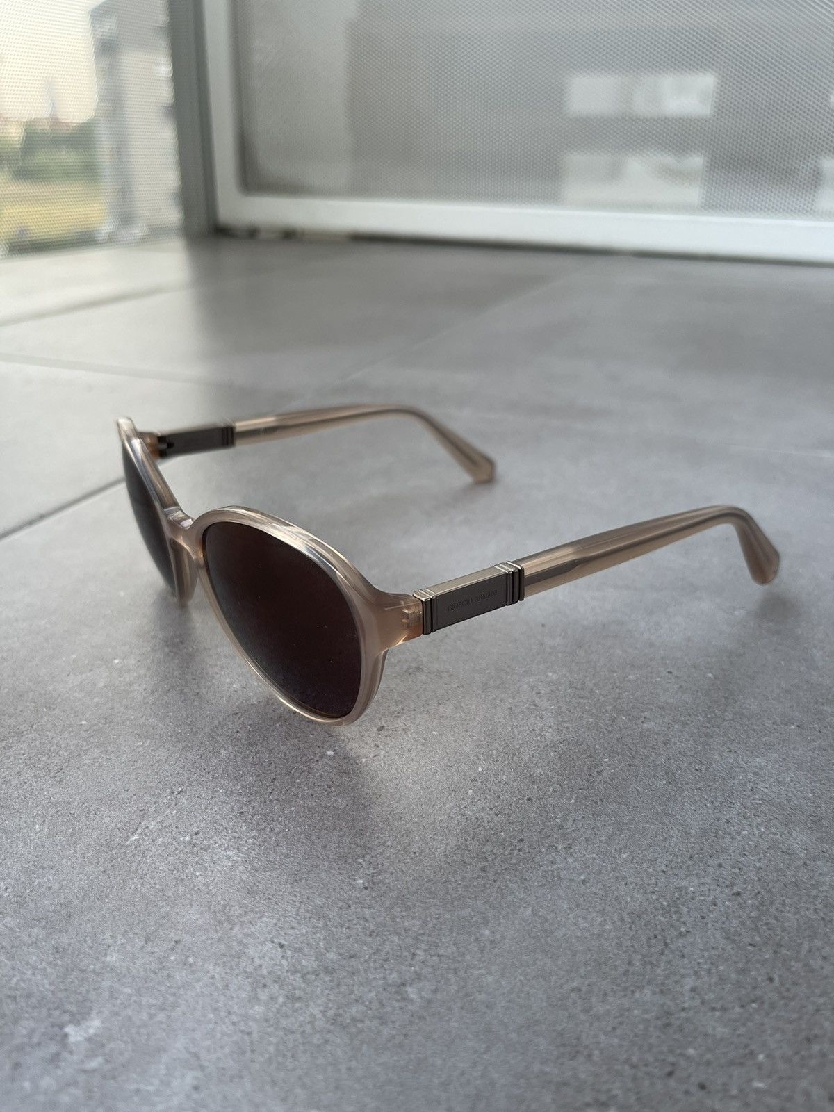 Emporio Armani Giorgio Armani AR8006 5033/73 Cream Transparent Sunglasses Size ONE SIZE - 4 Thumbnail