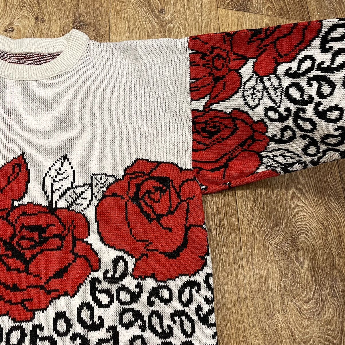 Vintage Vintage Y2K Leopard Rose Floral Sweater Streetwear Slim M Size M / US 6-8 / IT 42-44 - 6 Thumbnail
