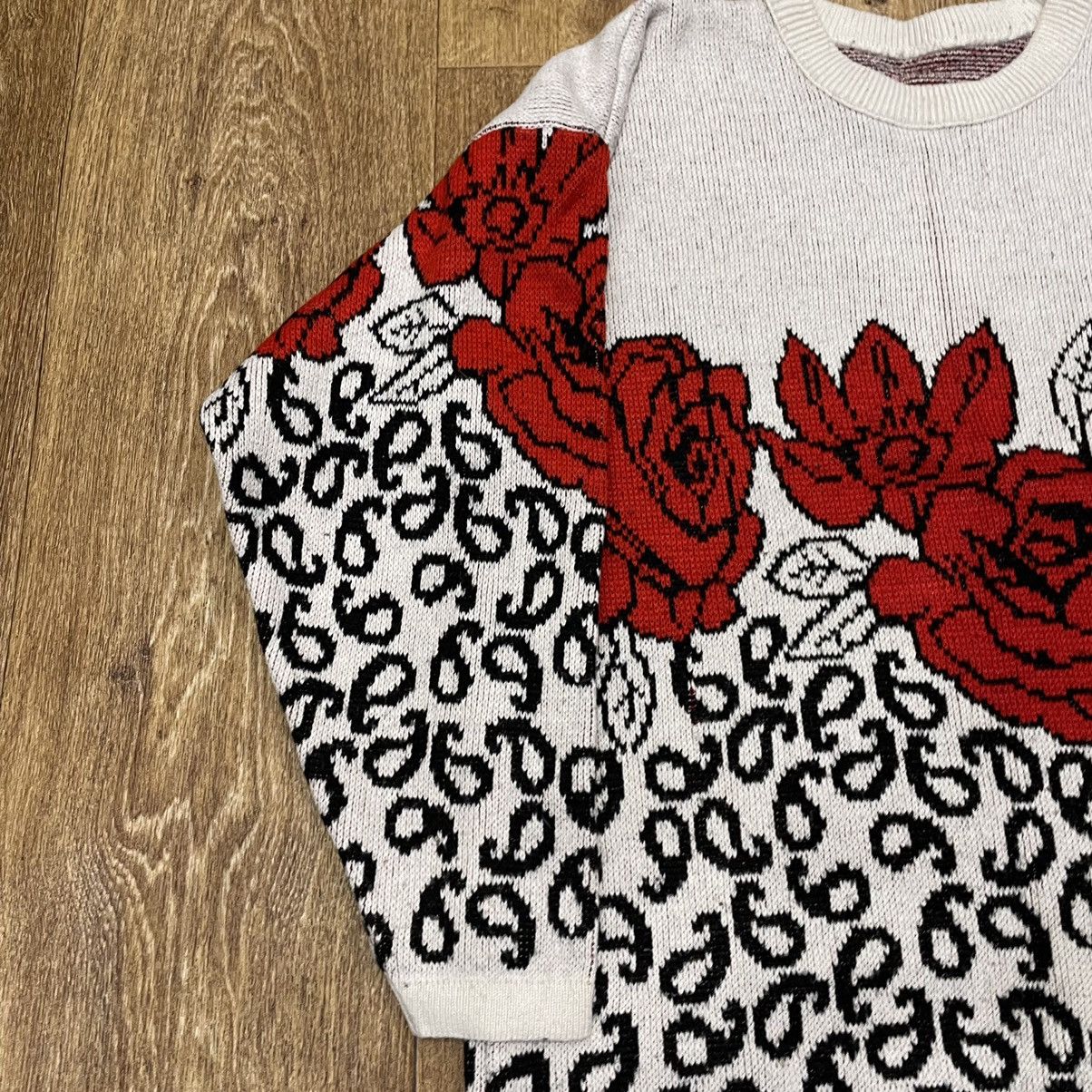 Vintage Vintage Y2K Leopard Rose Floral Sweater Streetwear Slim M Size M / US 6-8 / IT 42-44 - 4 Thumbnail