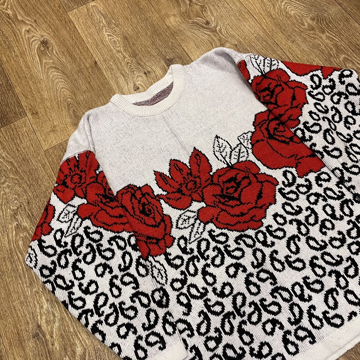 Vintage Vintage Y2K Leopard Rose Floral Sweater Streetwear Slim M Size M / US 6-8 / IT 42-44 - 5 Thumbnail
