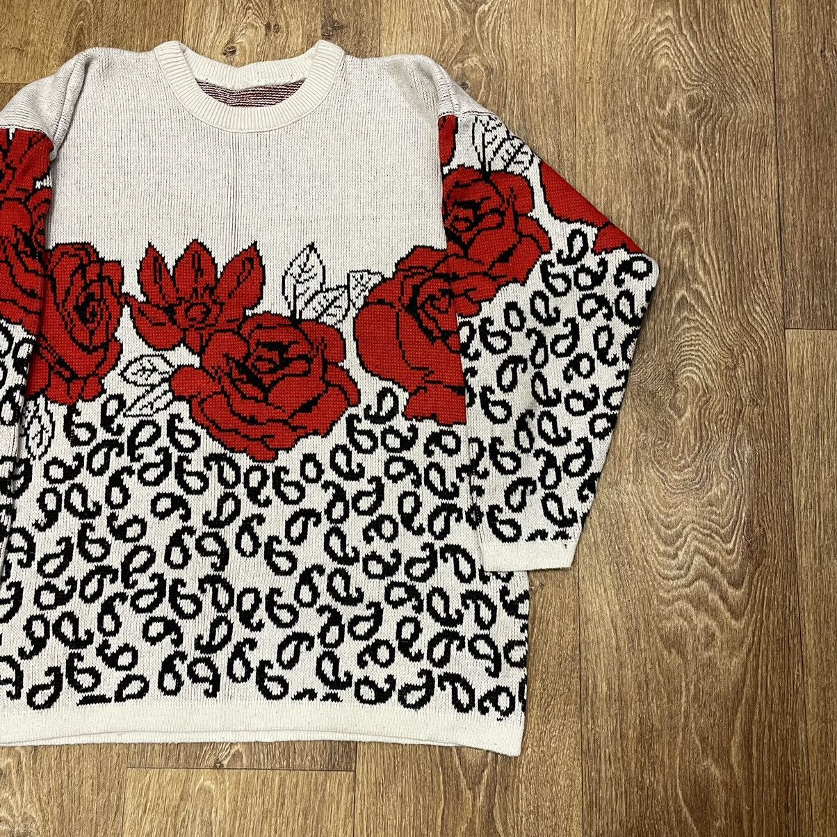 Vintage Vintage Y2K Leopard Rose Floral Sweater Streetwear Slim M Size M / US 6-8 / IT 42-44 - 3 Thumbnail