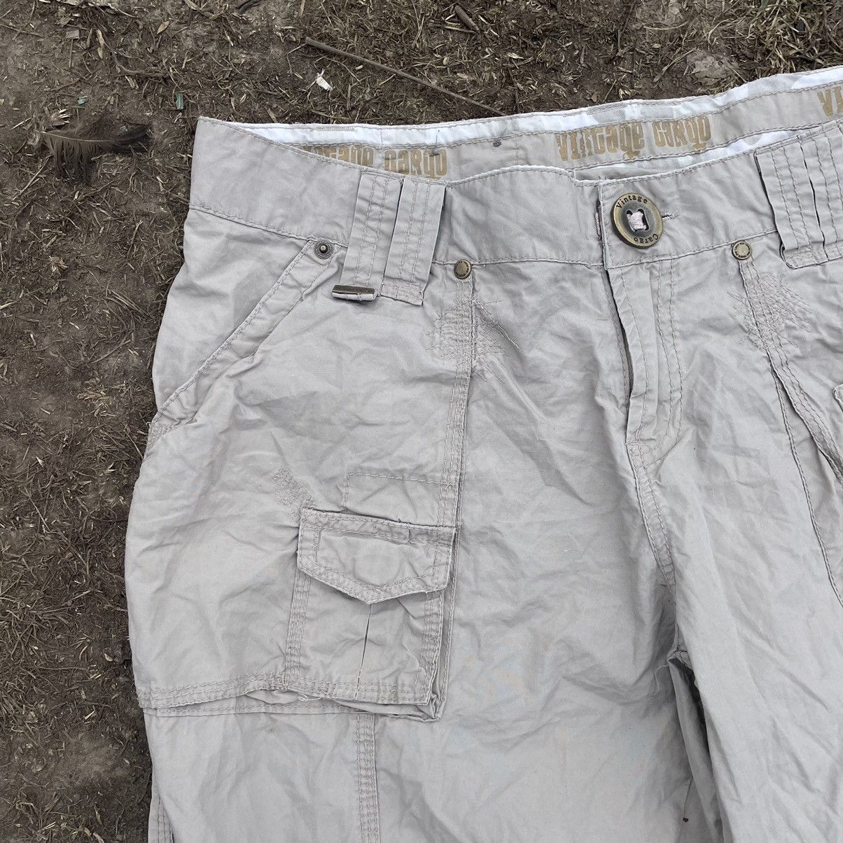 Vintage Vintage 90s Baggy Cargo Pants Distressed Skate Streetwear 32 Size 32" / US 10 / IT 46 - 6 Thumbnail