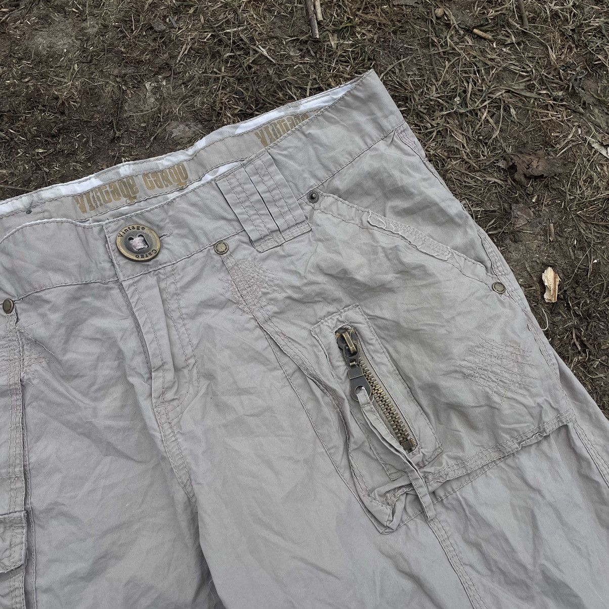 Vintage Vintage 90s Baggy Cargo Pants Distressed Skate Streetwear 32 Size 32" / US 10 / IT 46 - 5 Thumbnail