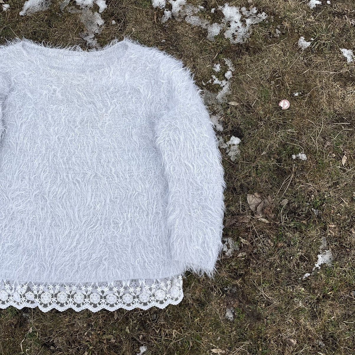 Vintage Vintage Y2K Distressed Mohair Fuzzy Sweater Coquette Skate M Size M / US 6-8 / IT 42-44 - 3 Thumbnail
