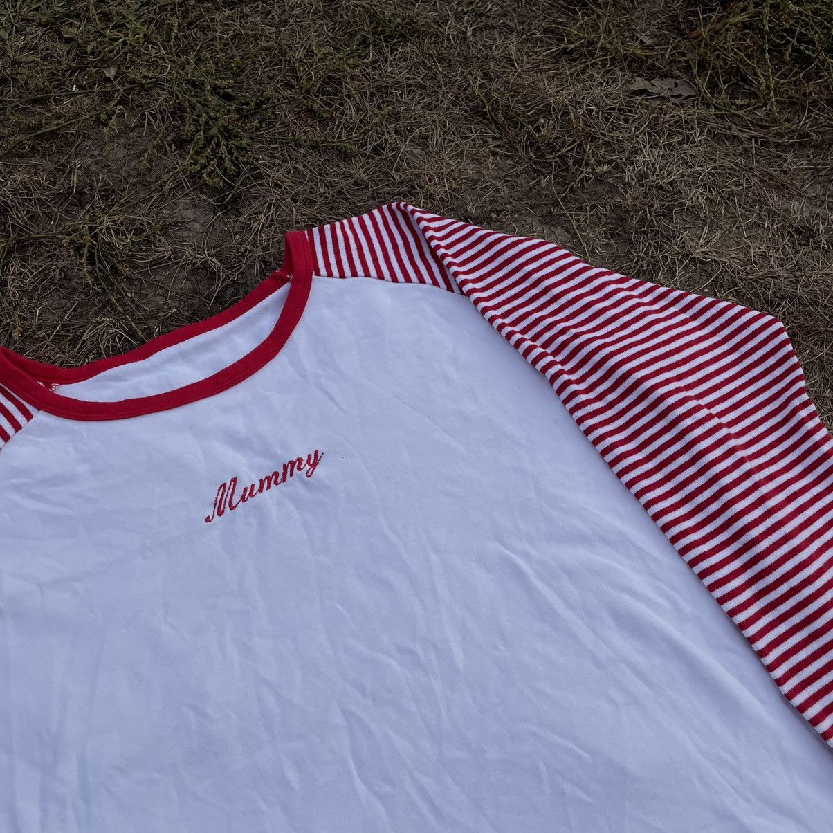 Vintage Vintage Y2K Striped Raglan Tee Preppy Pink White Grunge L Size L / US 10 / IT 46 - 5 Thumbnail