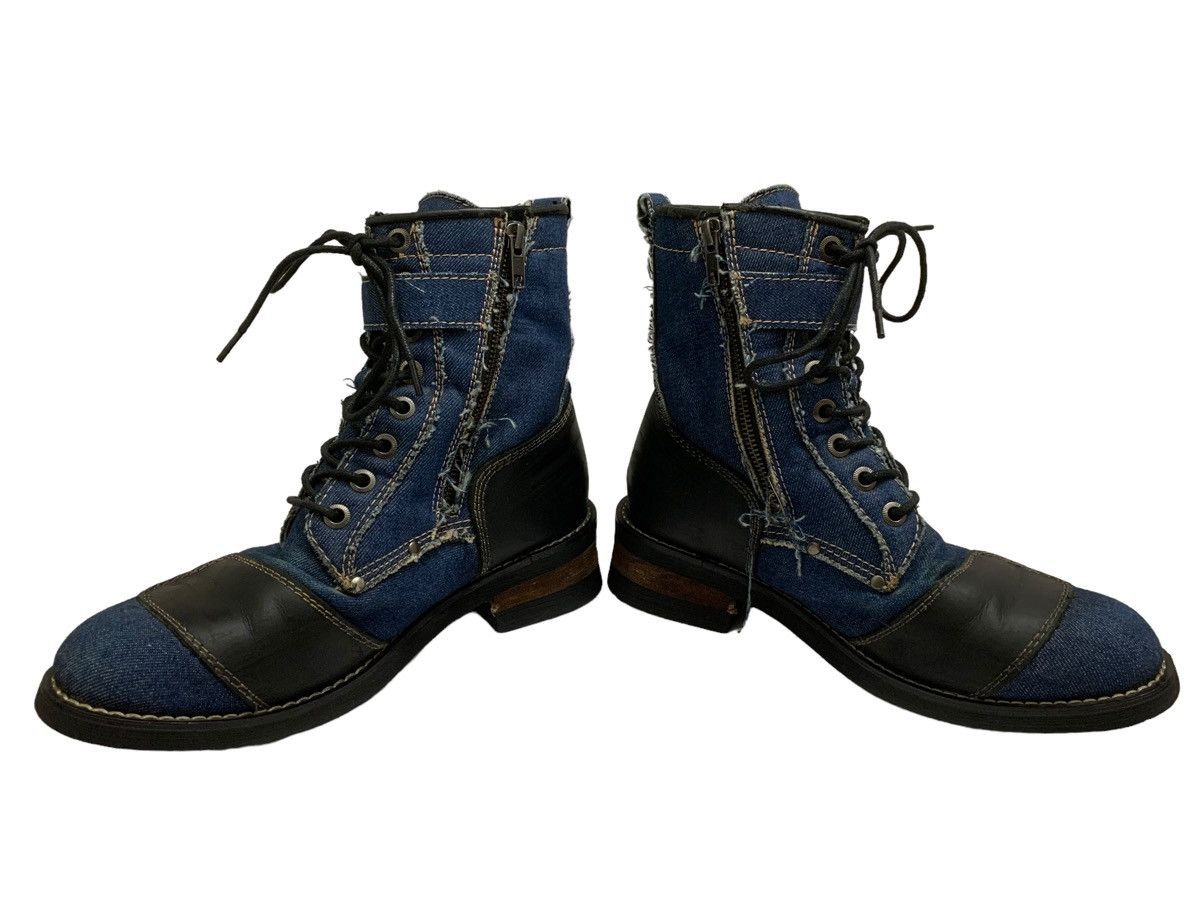 If Six Was Nine Vintage Distressed Cut Denim Fullgate Shoesmakers Boots Size US 7.5 / EU 40-41 - 7 Thumbnail