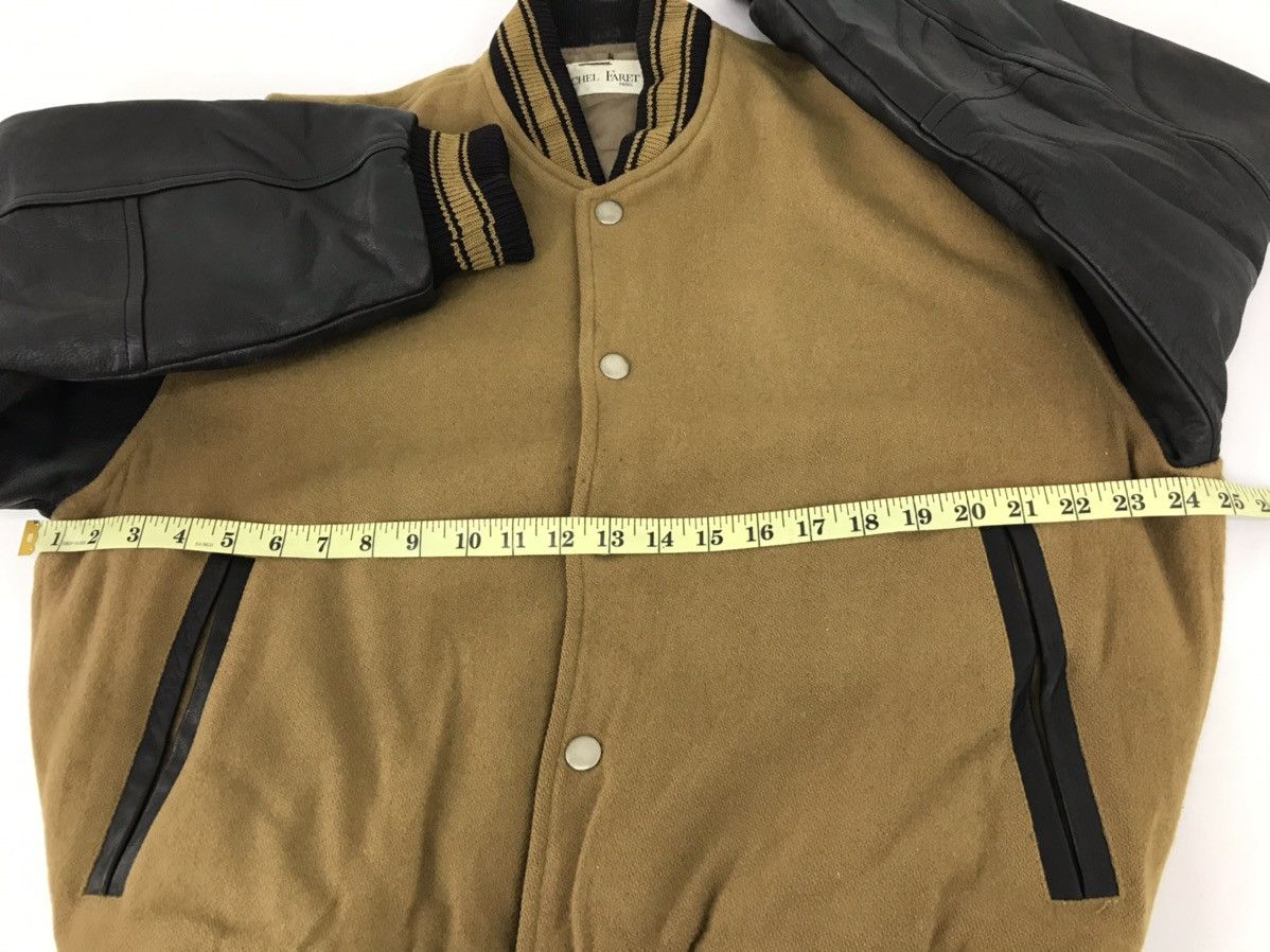 Japanese Brand Michel Faret Paris Varsity Wool Leather Sleeve Jacket Size US M / EU 48-50 / 2 - 8 Thumbnail