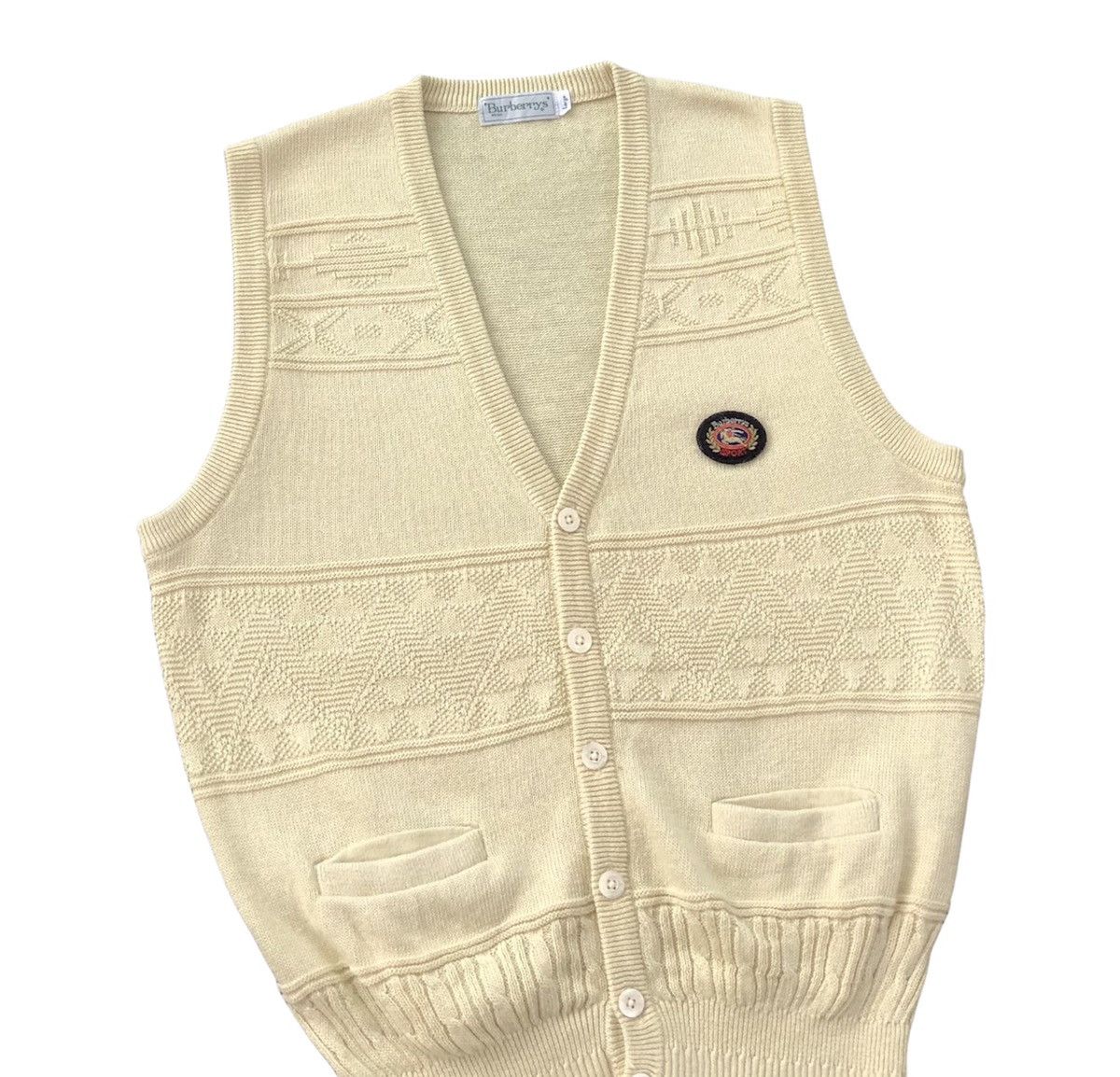 Burberry Burberrys Sport Knitted Suit Vest Pattern Jacket Size US L / EU 52-54 / 3 - 6 Thumbnail
