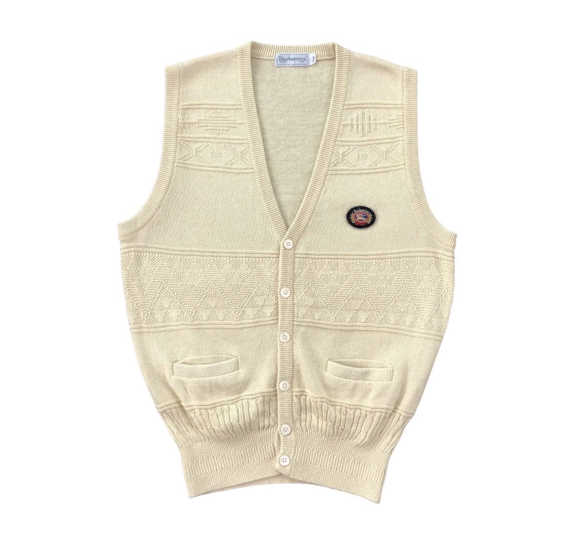 Burberry Burberrys Sport Knitted Suit Vest Pattern Jacket Size US L / EU 52-54 / 3 - 2 Thumbnail