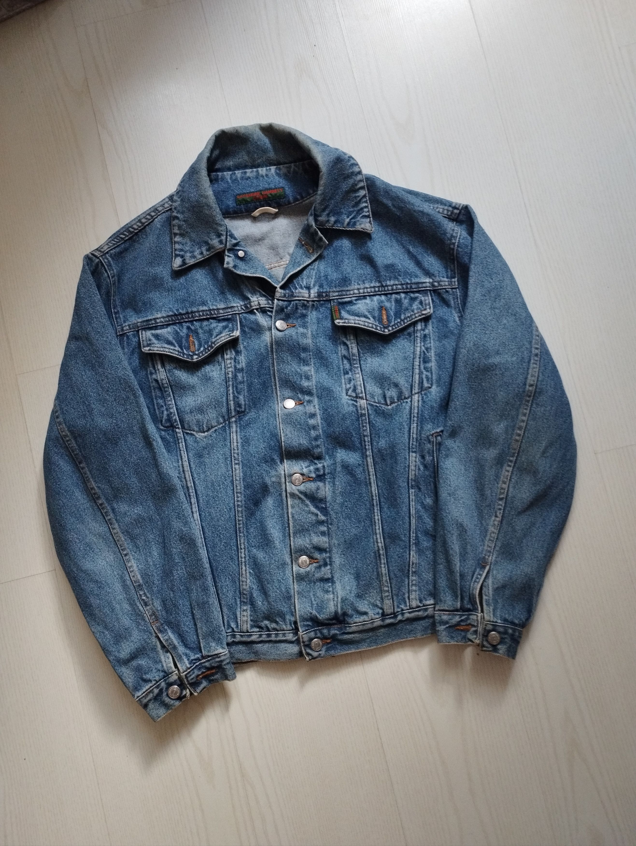 ジャケット・アウター 2000s katharine hamnett london denimcoat Vintage Hamnett By Katharine Hamnett Denim Jacket Mens Small