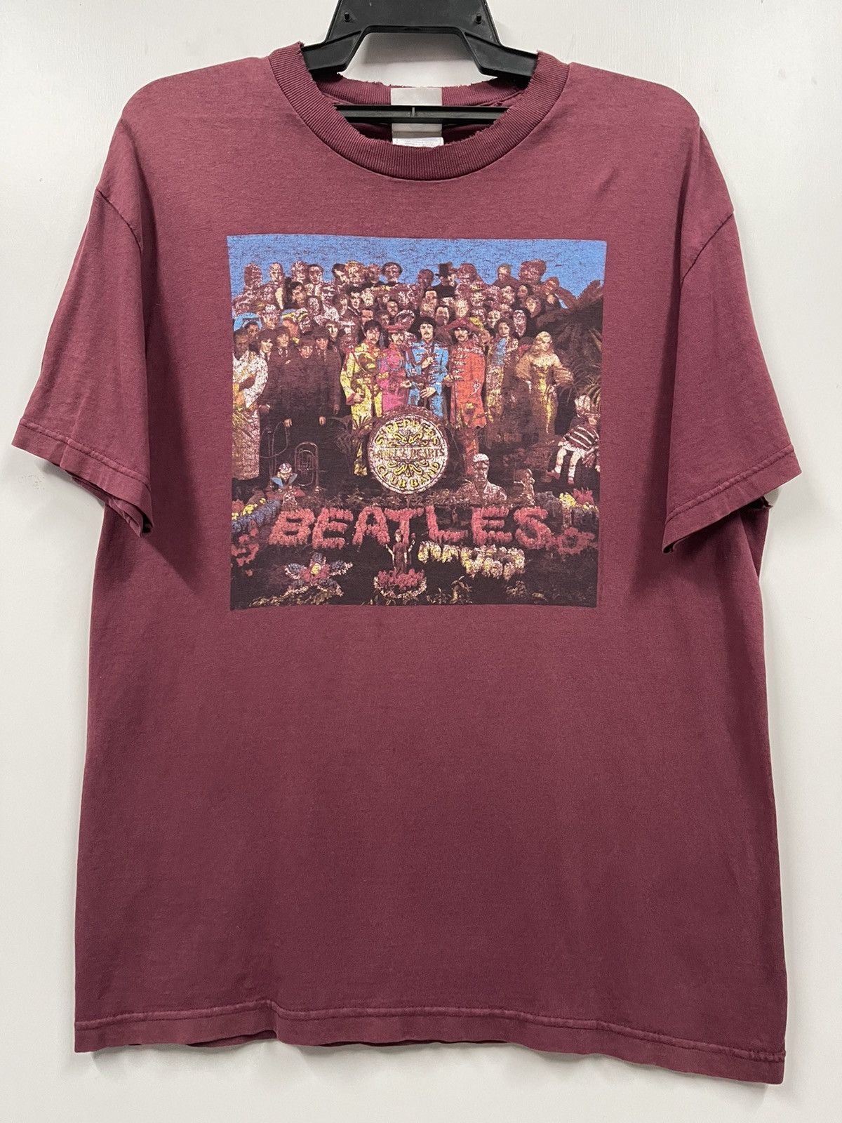 Band Tees × Vintage Vintage Distressed 1997 The Beatles Club Shirt 90s Size US L / EU 52-54 / 3 - 1 Thumbnail