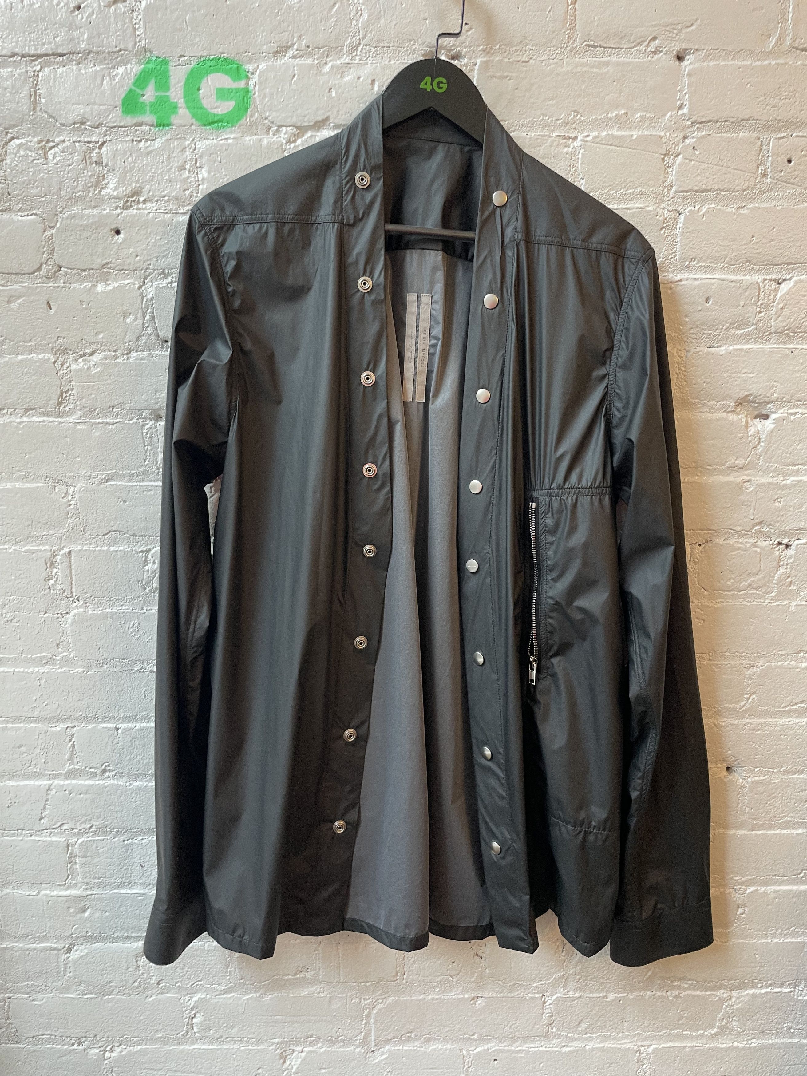 Image of Lightweight Rick Owens Barber Cloak Jacket in Black, Men's (Size XL)