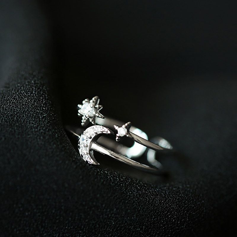 Jewelry Moon Stars Rings Size ONE SIZE - 2 Thumbnail