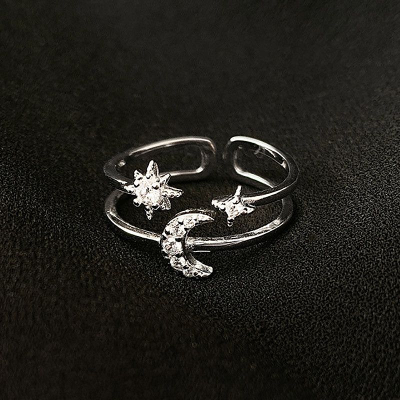 Jewelry Moon Stars Rings Size ONE SIZE - 3 Thumbnail