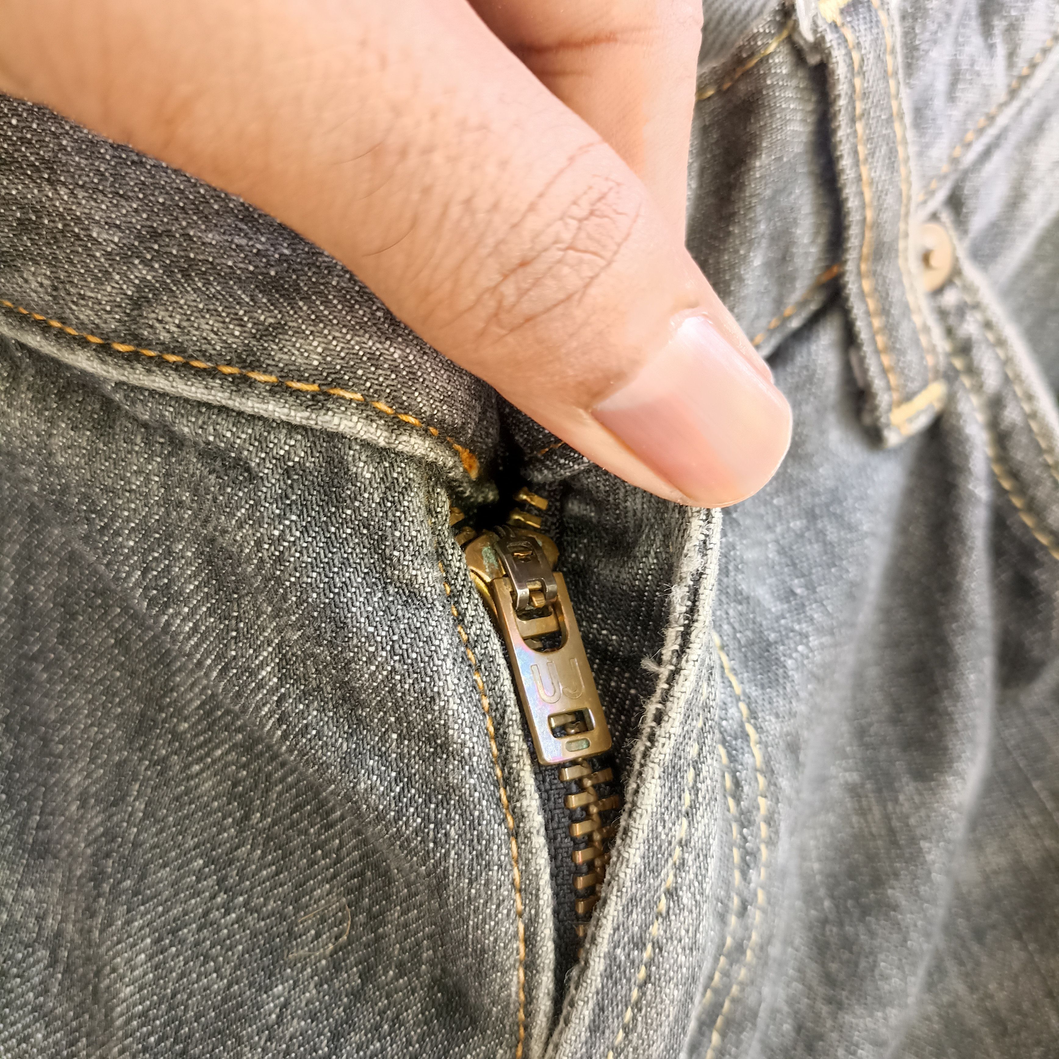 Japanese Brand × Uniqlo Uniqlo Uj Distressed Patches Acid Wash Denim Size US 34 / EU 50 - 12 Thumbnail