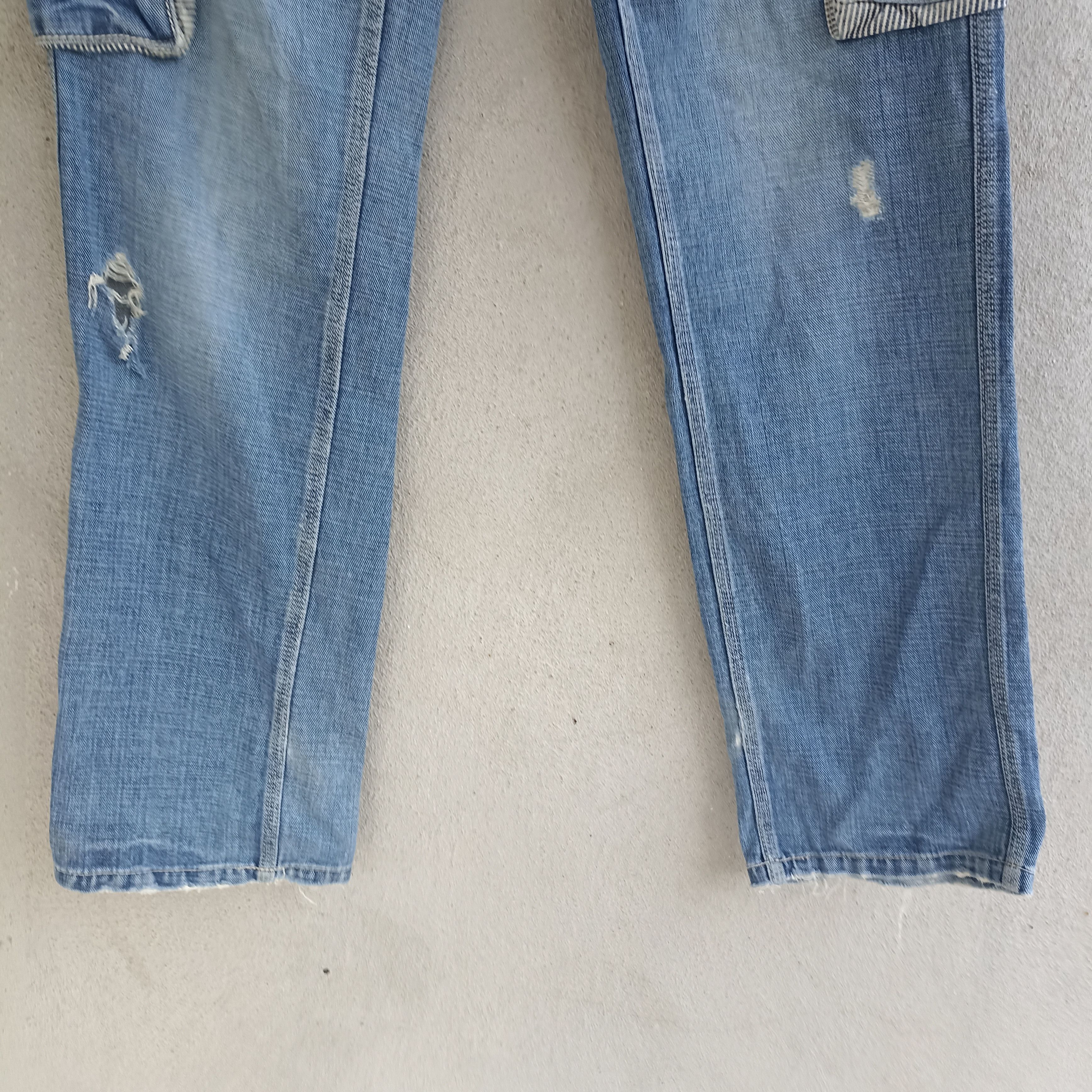 Japanese Brand Cube Sugar Distressed Multipocket Jeans Size US 30 / EU 46 - 5 Thumbnail