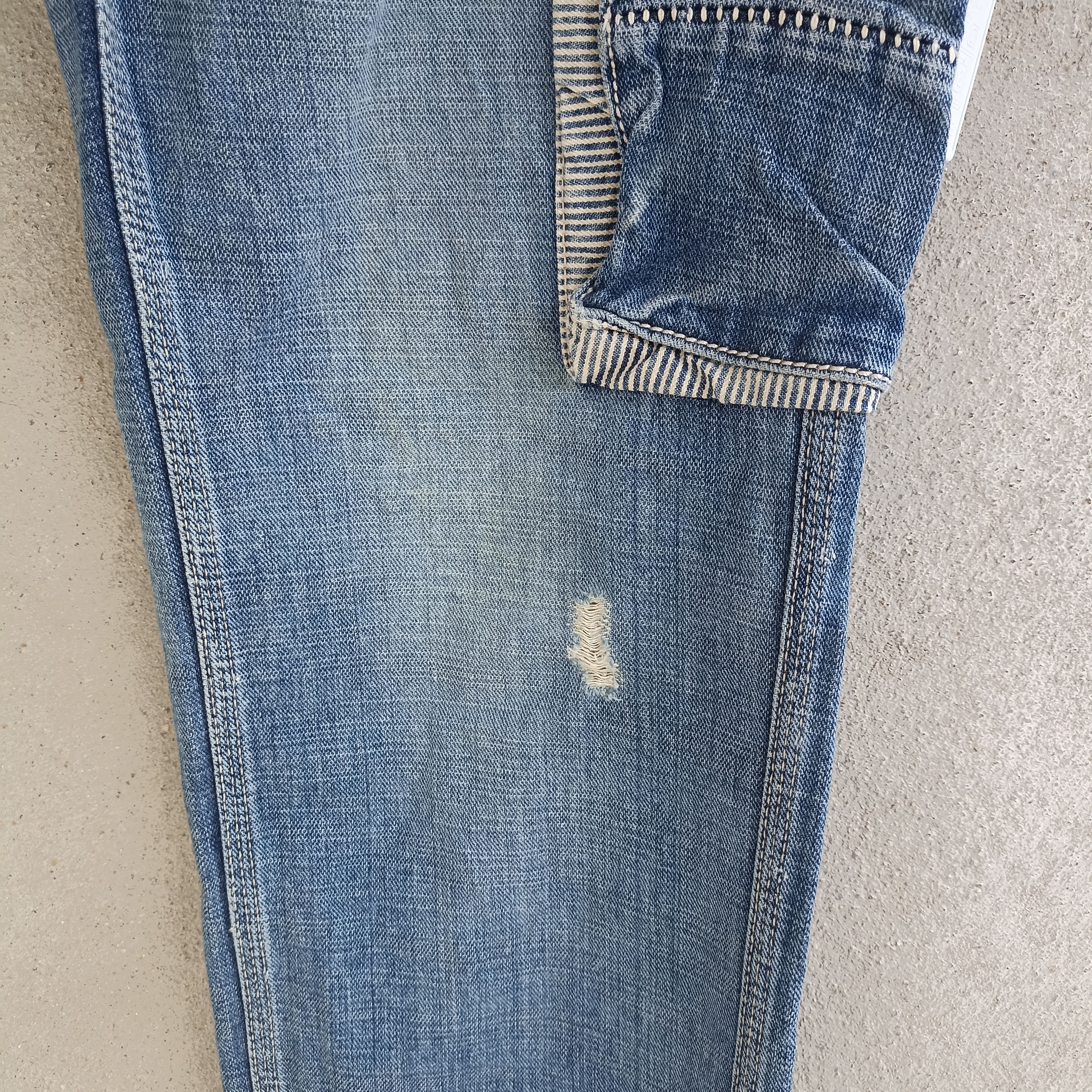 Japanese Brand Cube Sugar Distressed Multipocket Jeans Size US 30 / EU 46 - 11 Thumbnail