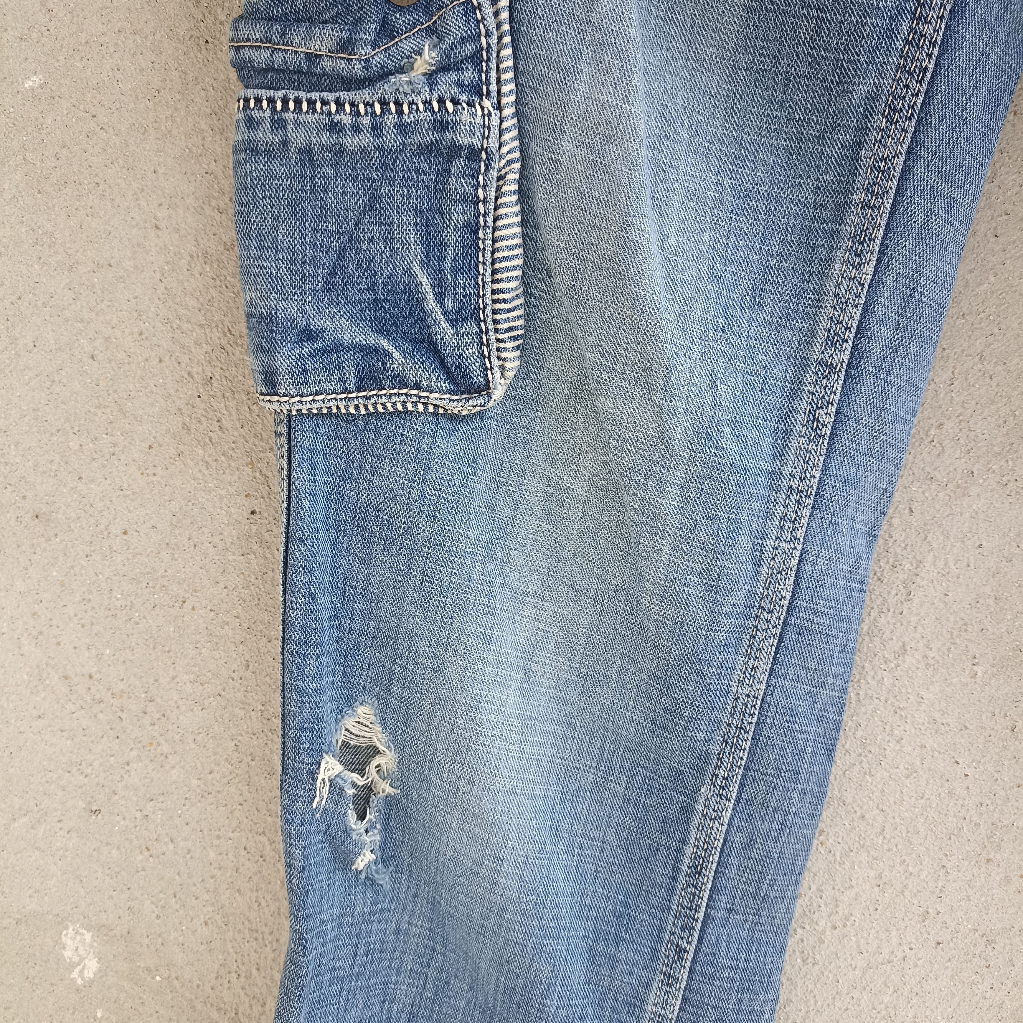 Japanese Brand Cube Sugar Distressed Multipocket Jeans Size US 30 / EU 46 - 10 Thumbnail