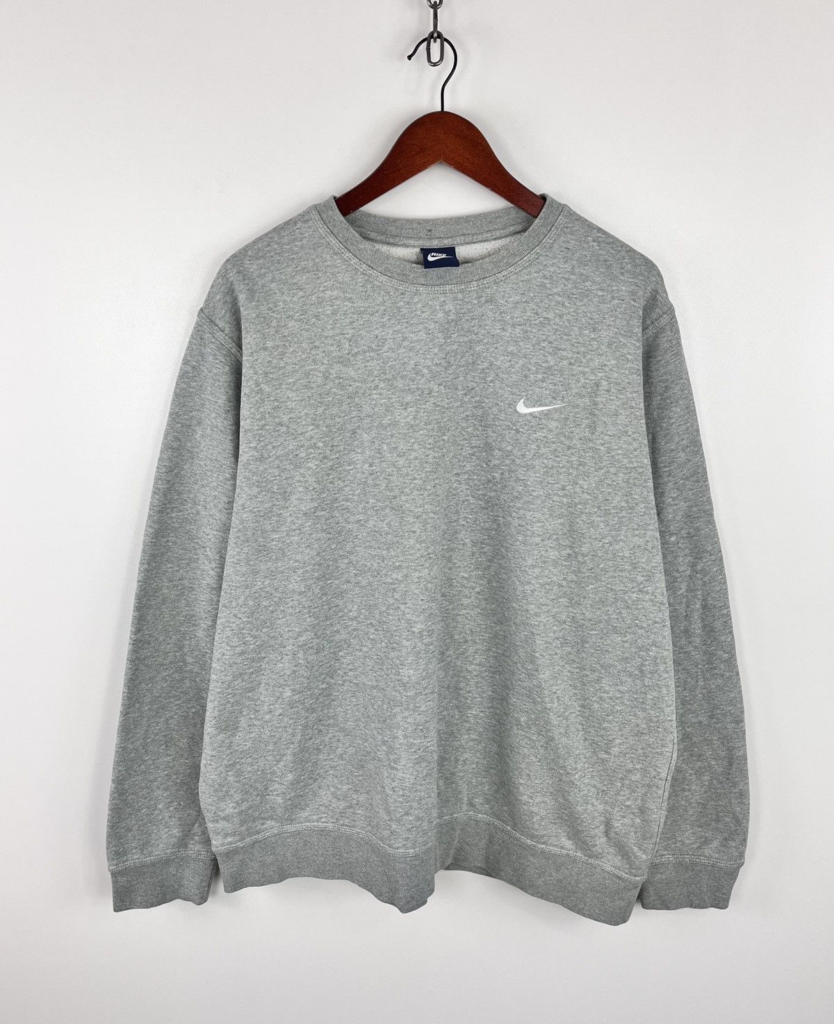 Nike × Vintage Nike Sweatshirt Crew Neck Embroidery Small Swoosh Logo 2XL Size US XXL / EU 58 / 5 - 1 Thumbnail