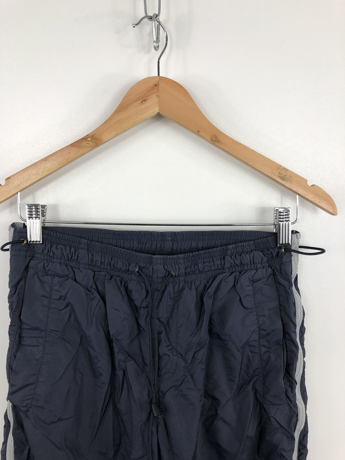 Adidas × Vintage Vintage Adidas Track Pants Nylon Leg Double Logo Navy Size M Size US 32 / EU 48 - 3 Thumbnail