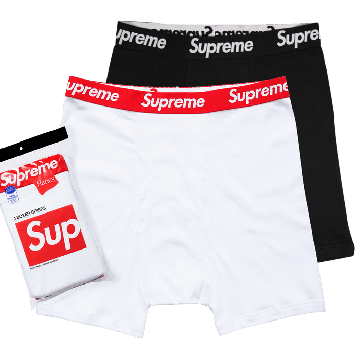 Supreme Small 4 PACK Supreme Hanes Black White Boxers Briefs Grailed