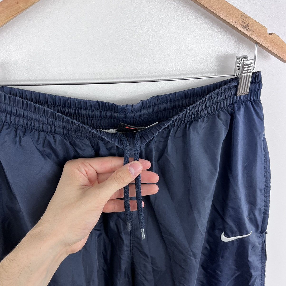Nike Vintage Nike Nylon Track Pants Double Swoosh Zip Logo Size M Size US 32 / EU 48 - 9 Thumbnail