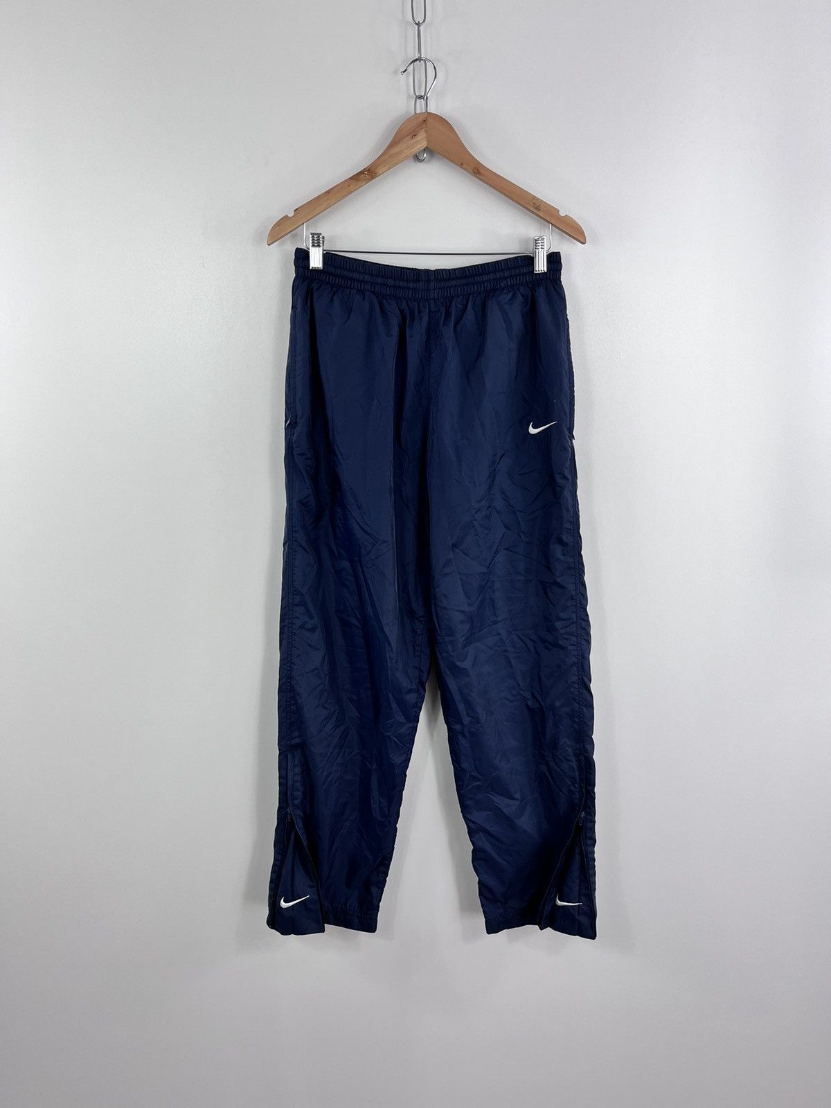 Nike Vintage Nike Nylon Track Pants Double Swoosh Zip Logo Size M Size US 32 / EU 48 - 1 Thumbnail