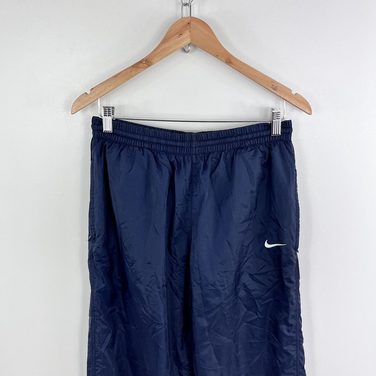 Nike Vintage Nike Nylon Track Pants Double Swoosh Zip Logo Size M Size US 32 / EU 48 - 3 Thumbnail