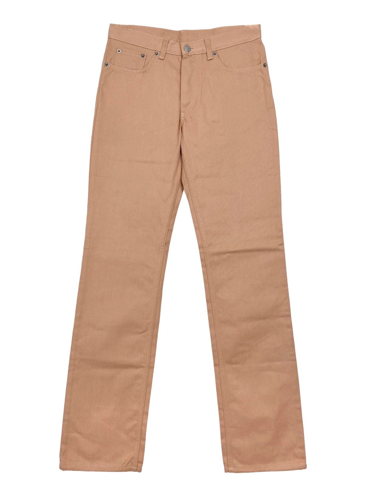 Helmut Lang 2000s Raw Silk Jeans, new (Denim, Blush/Peach, Archive) Size US 28 / EU 44 - 1 Thumbnail