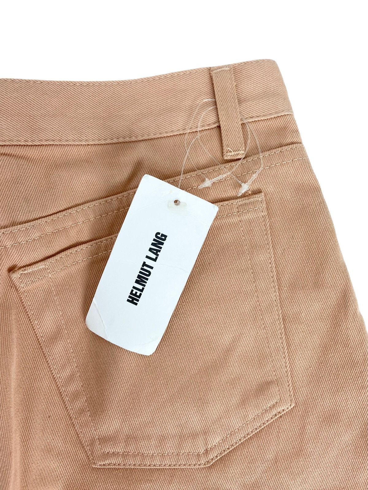Helmut Lang 2000s Raw Silk Jeans, new (Denim, Blush/Peach, Archive) Size US 28 / EU 44 - 5 Thumbnail